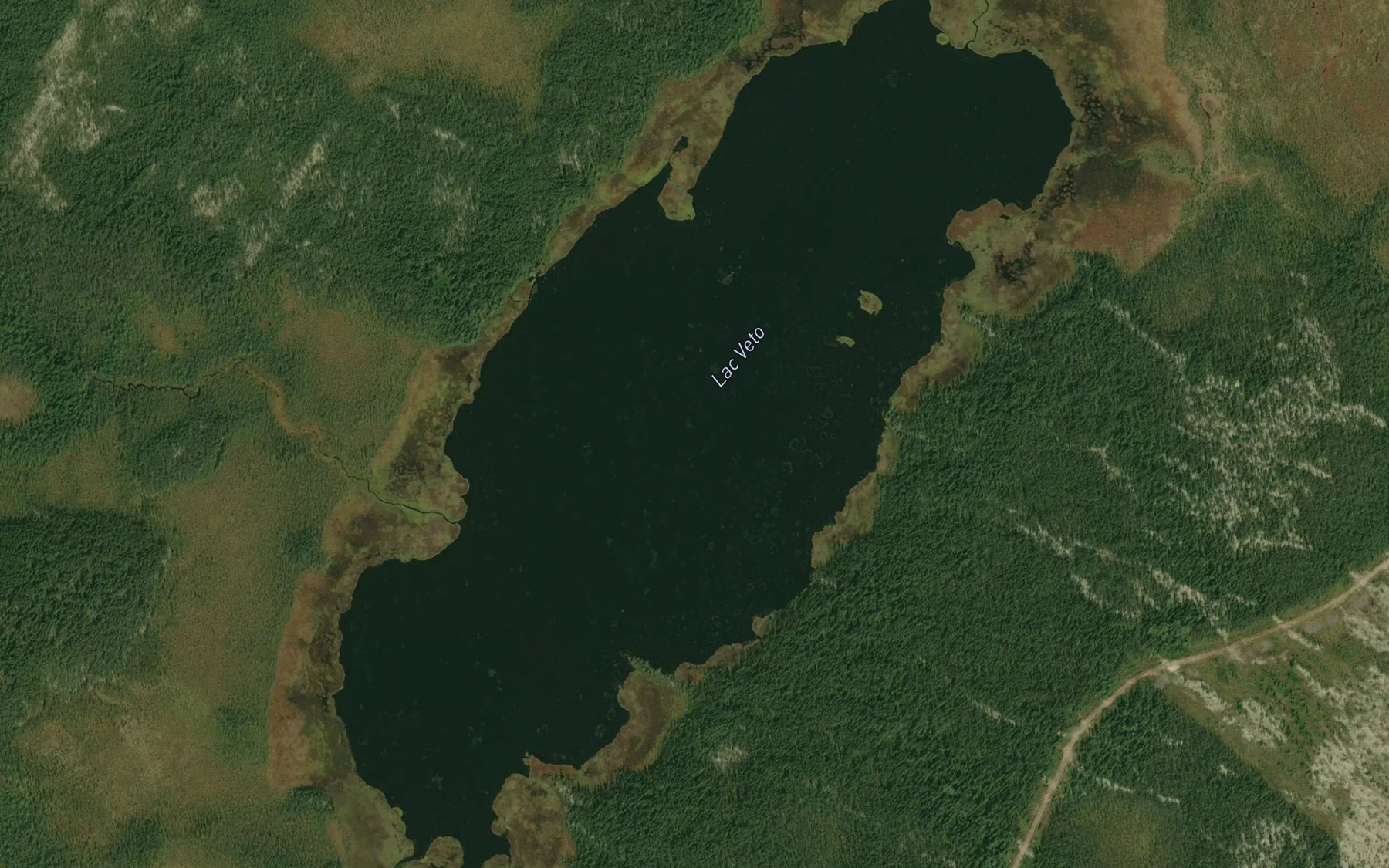 Satellite map of the Lac Veto