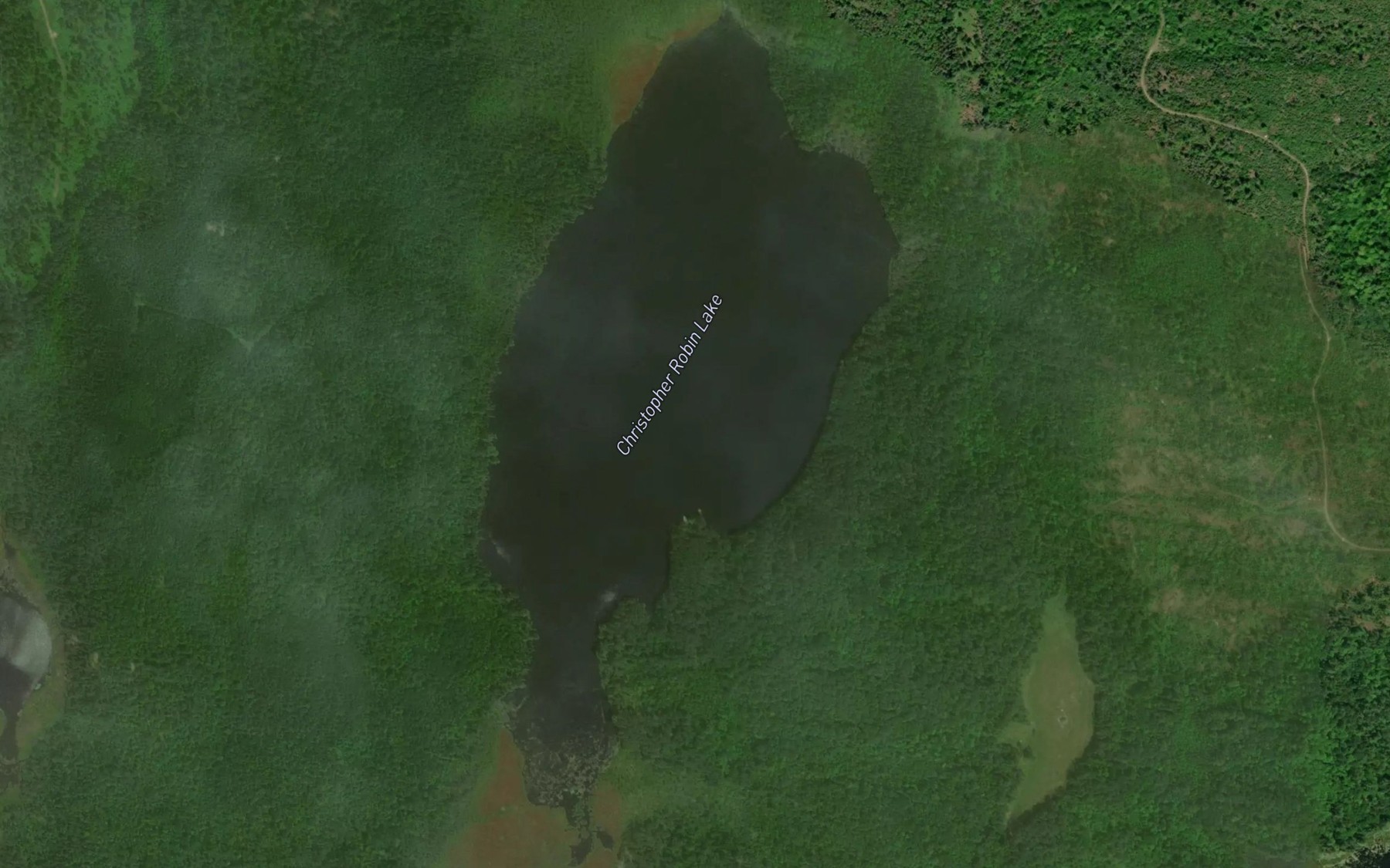 Satellite map of the Christopher Robin Lake