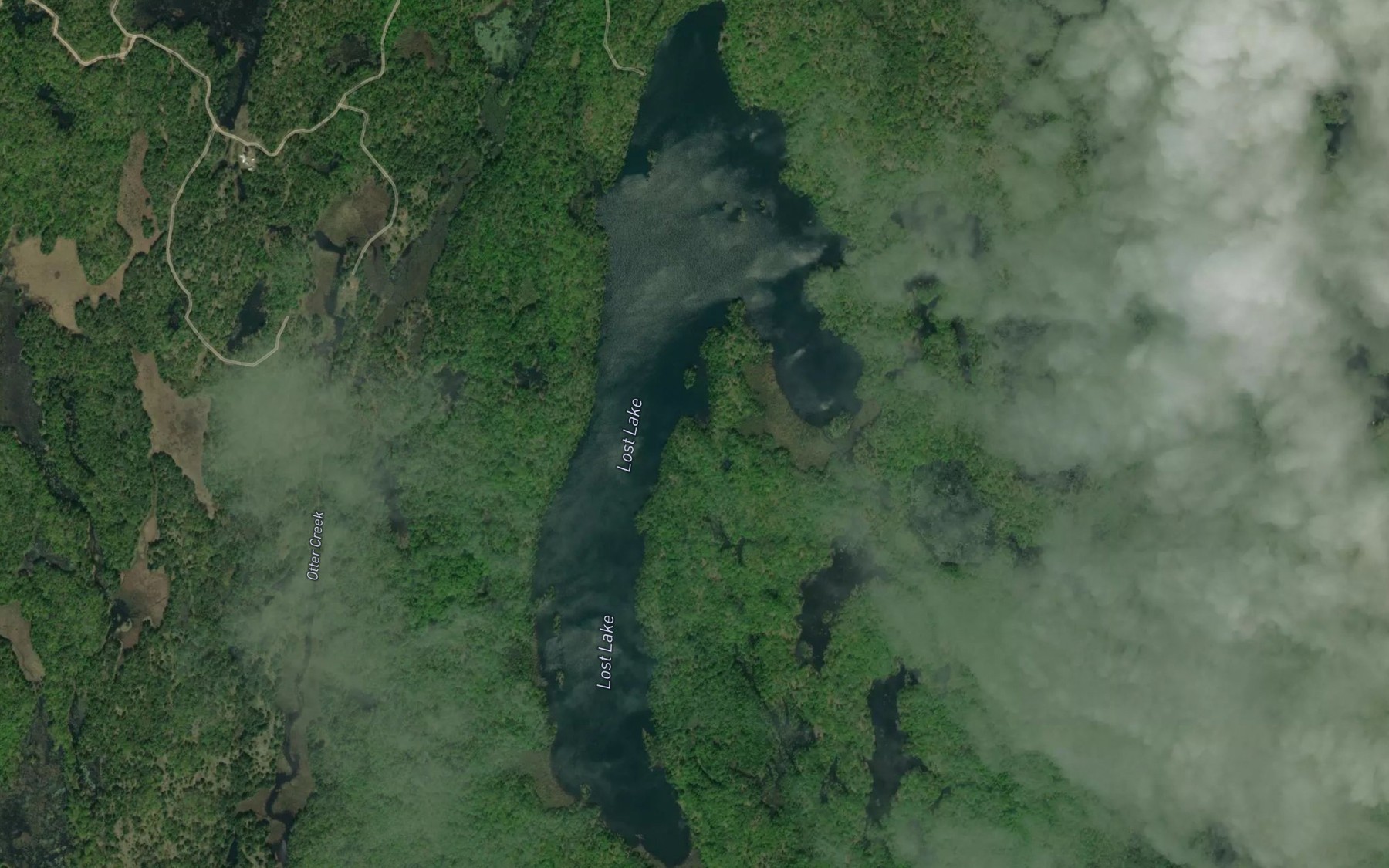 Satellite map of the Lost Lake