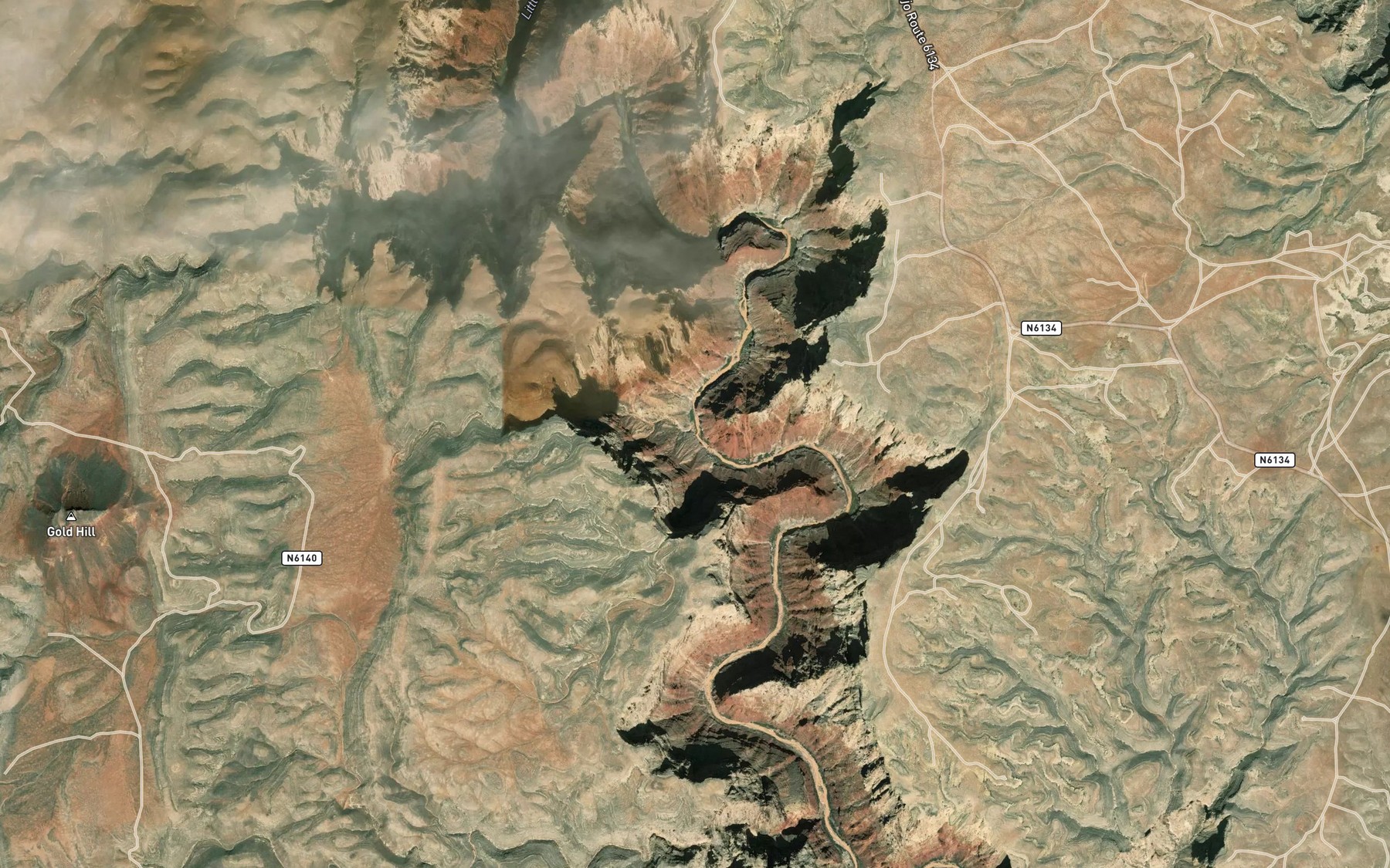 Satellite map of the Blue Spring