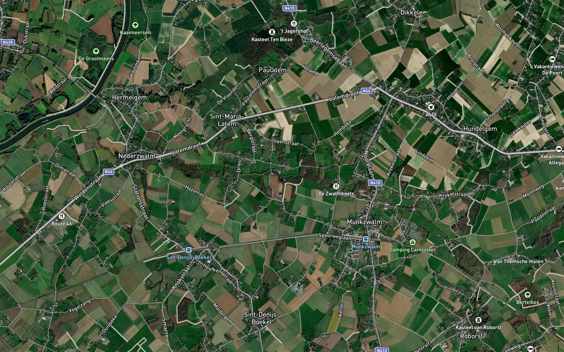 Satellite map of the Munkbosbeek
