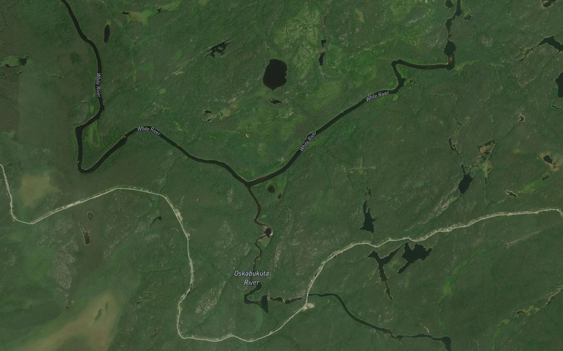 Satellite map of the Oskabukuta River