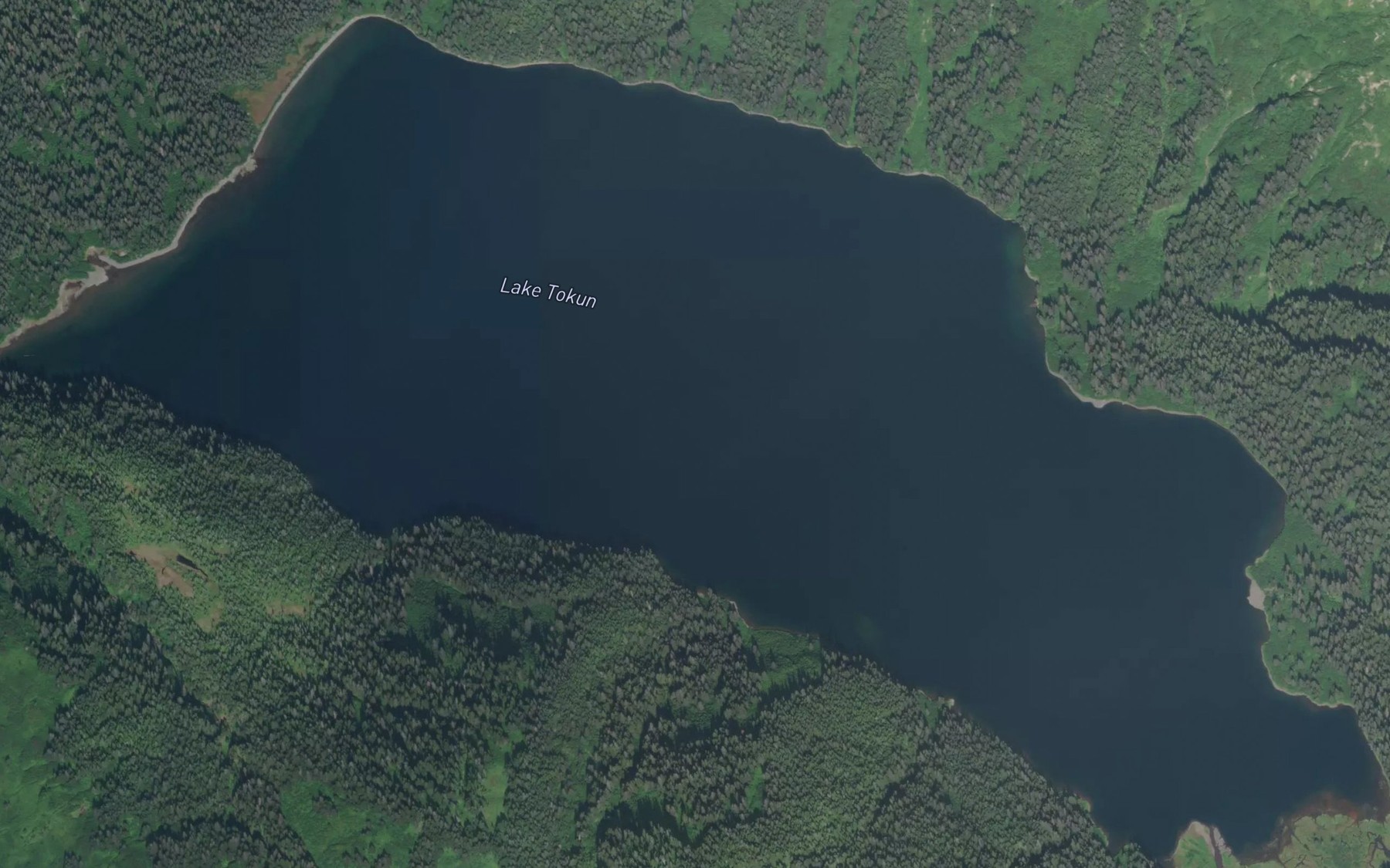 Satellite map of the Lake Tokun