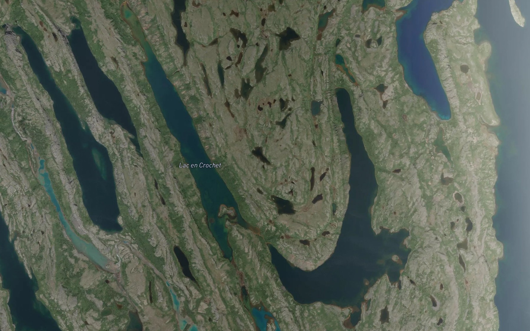 Satellite map of the Lac en Crochet