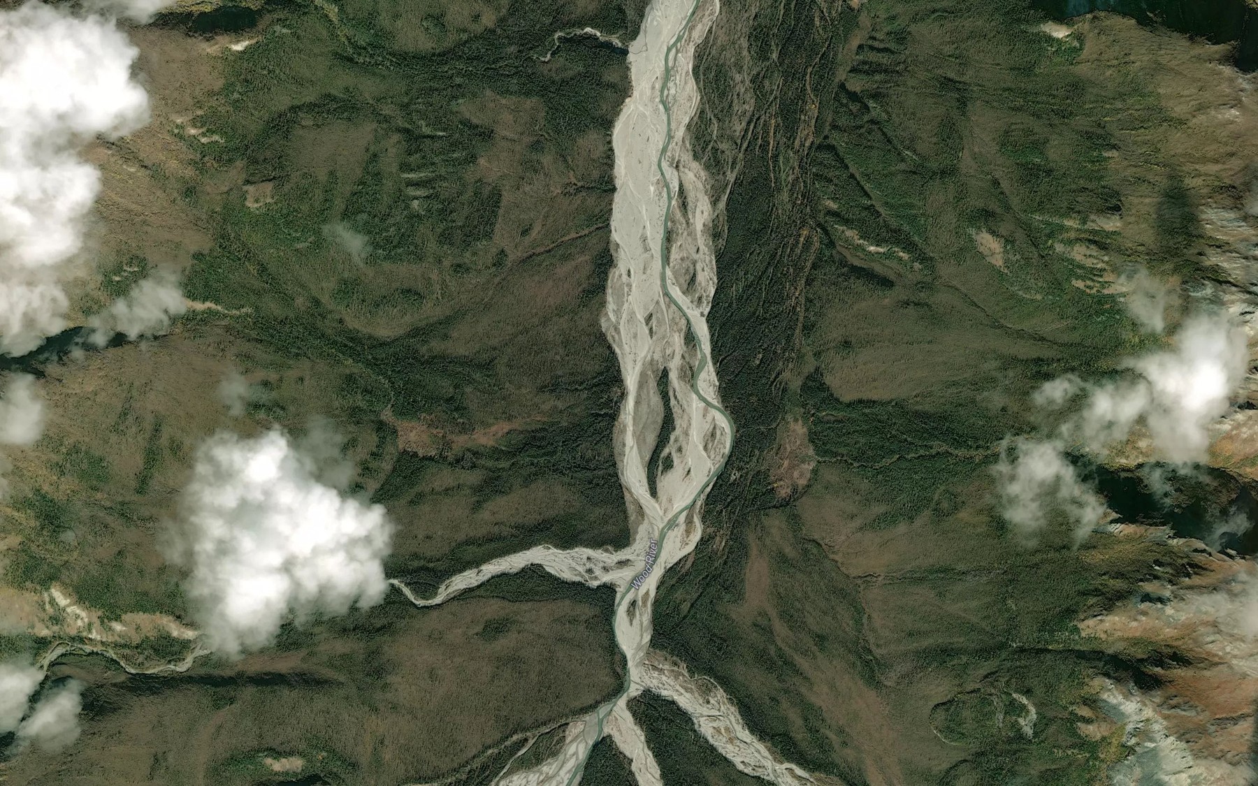 Satellite map of the Rock Creek