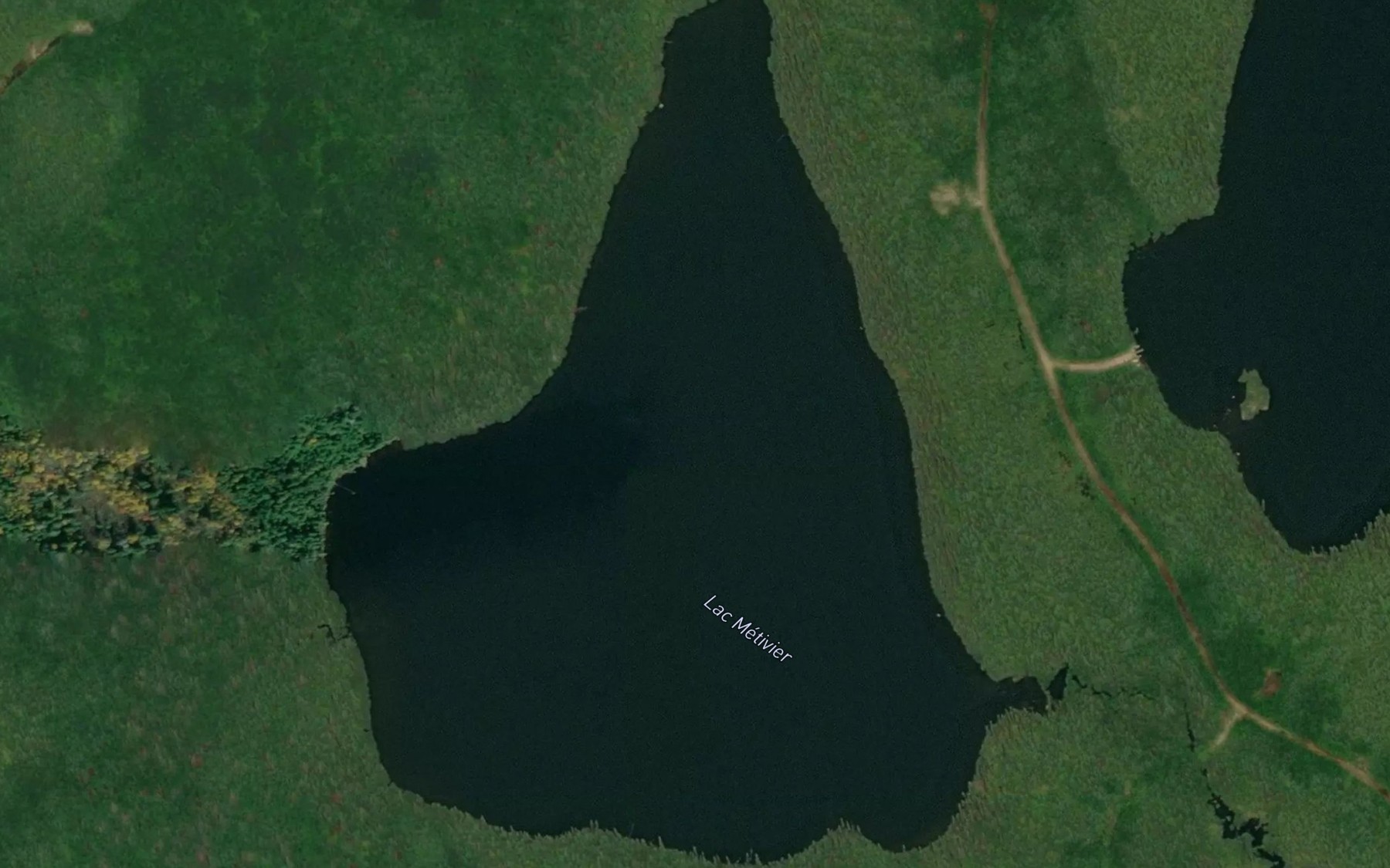 Satellite map of the Lac Metivier