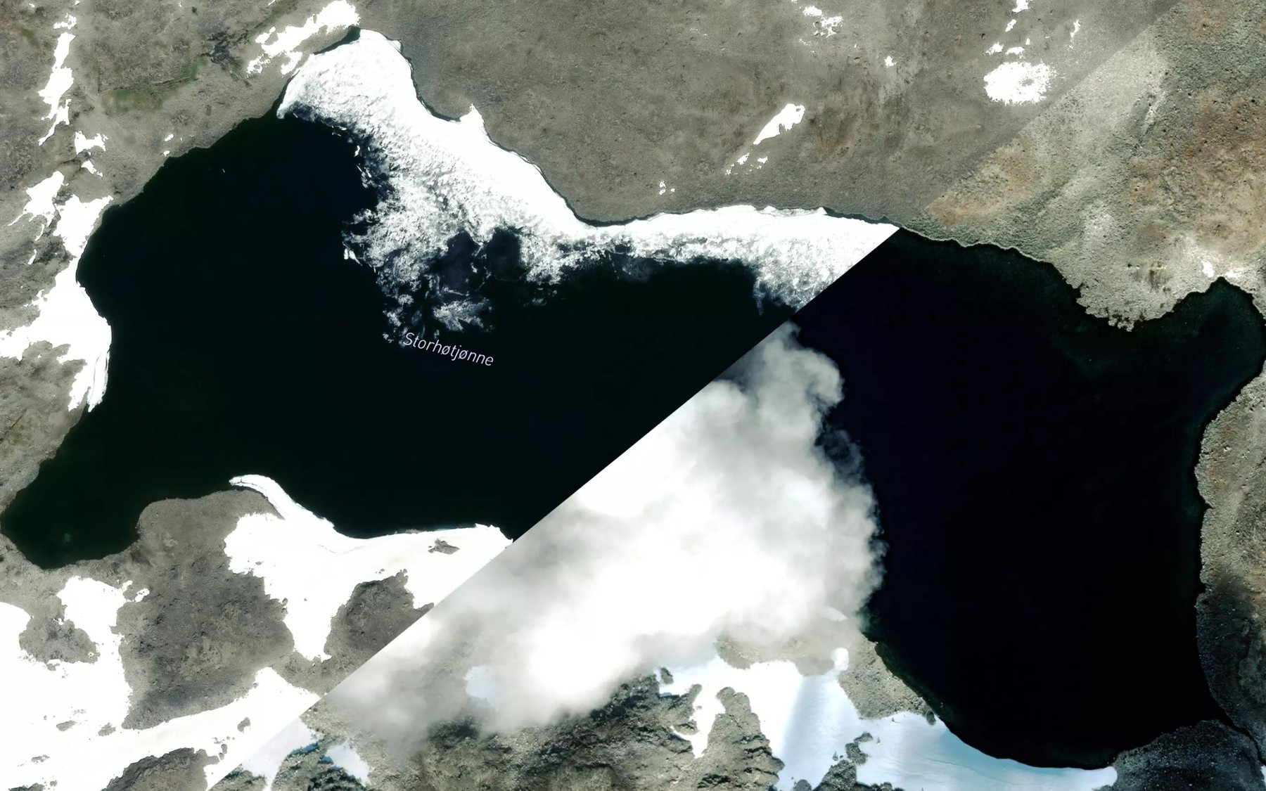 Satellite map of the Storhotjonne