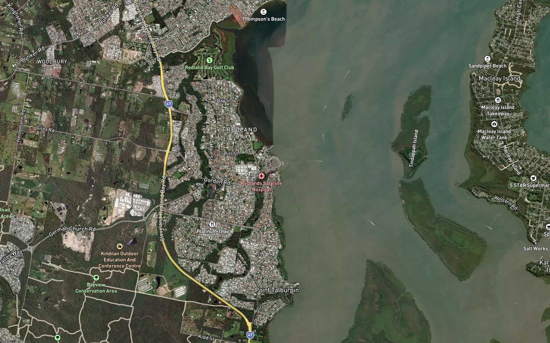 Satellite map of the Weinam Creek