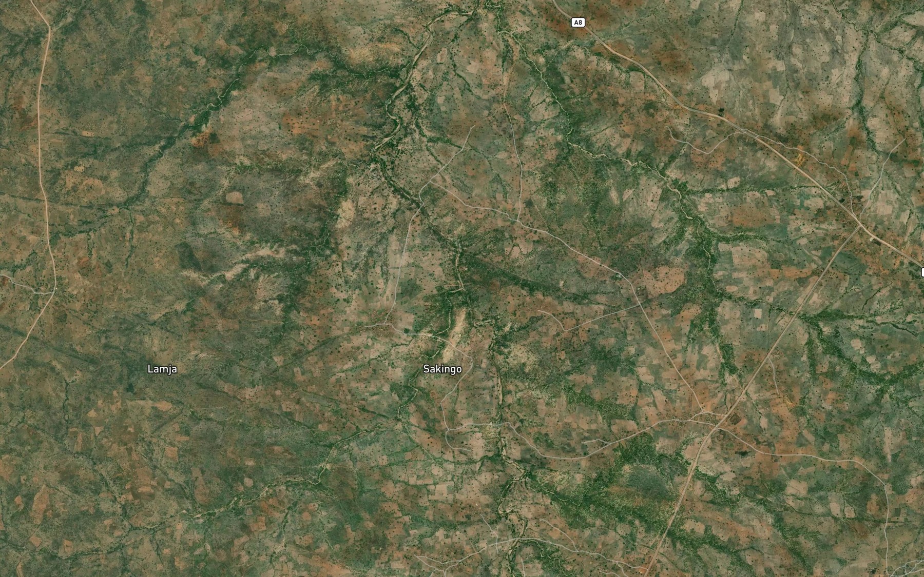 Satellite map of the Mayo Mbambu