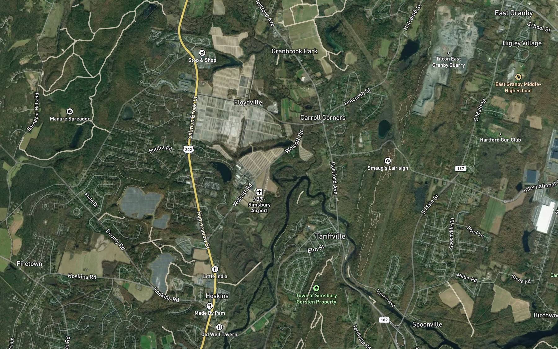 Satellite map of the Pickerel Cove