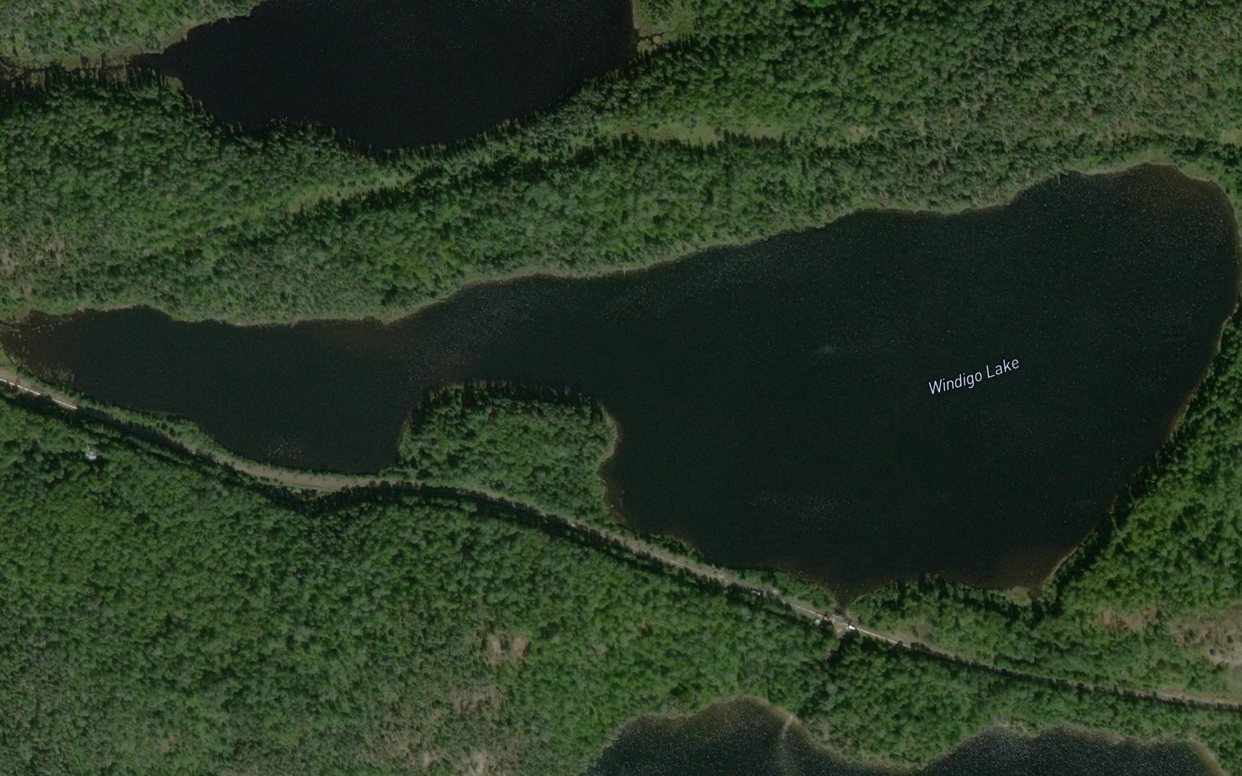 Satellite map of the Windigo Lake
