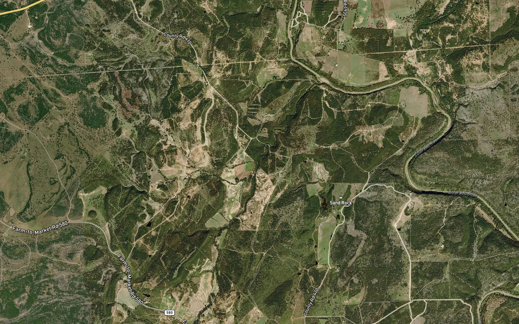 Satellite map of the Rock Lick Branch
