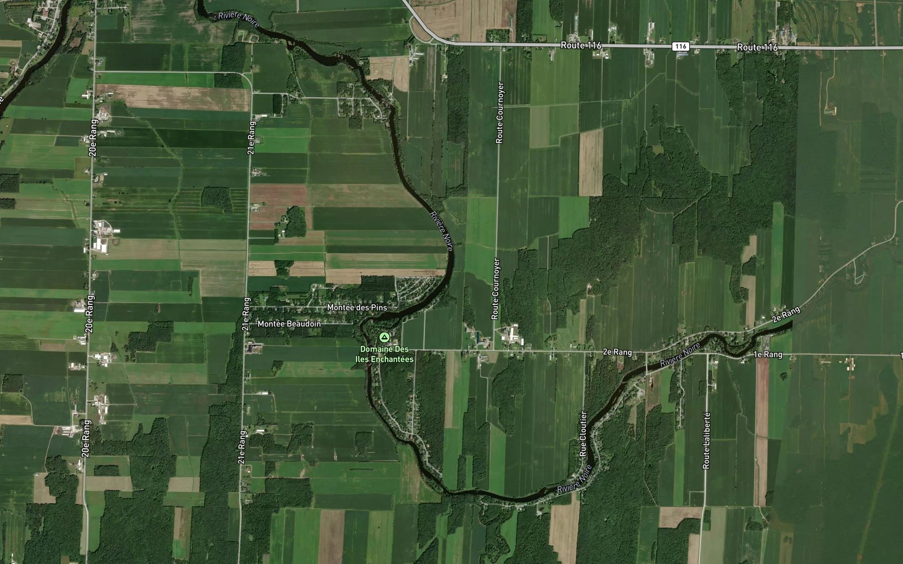 Satellite map of the Ruisseau Wilfrid-Coutu