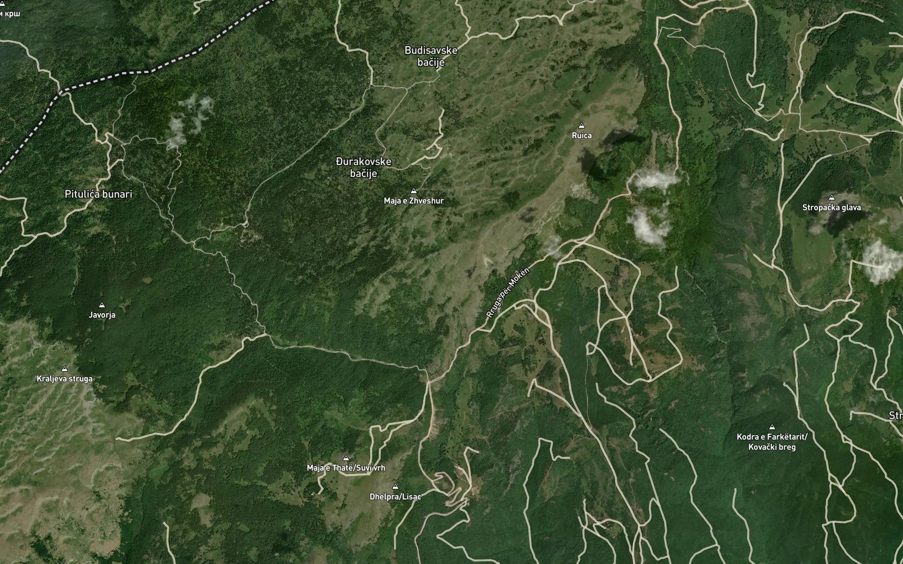 Satellite map of the Tocille