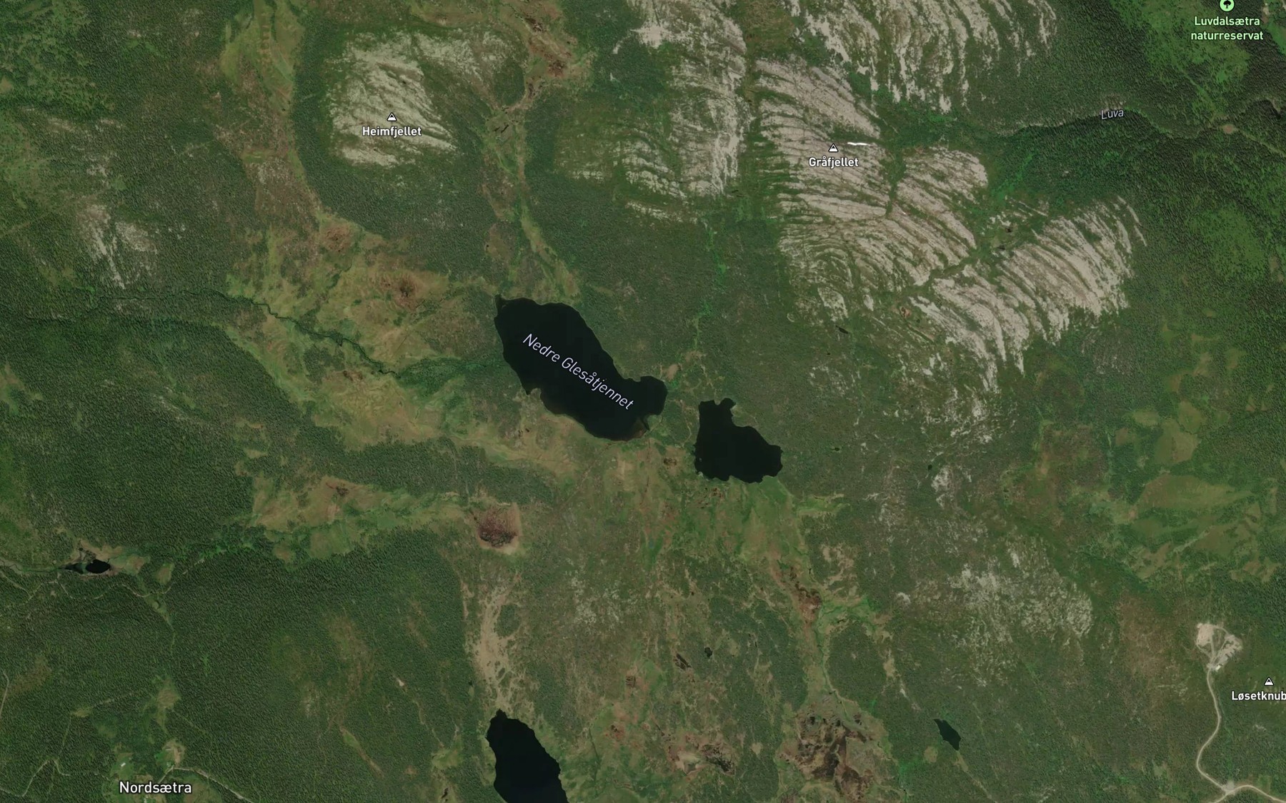 Satellite map of the Glasatjenna