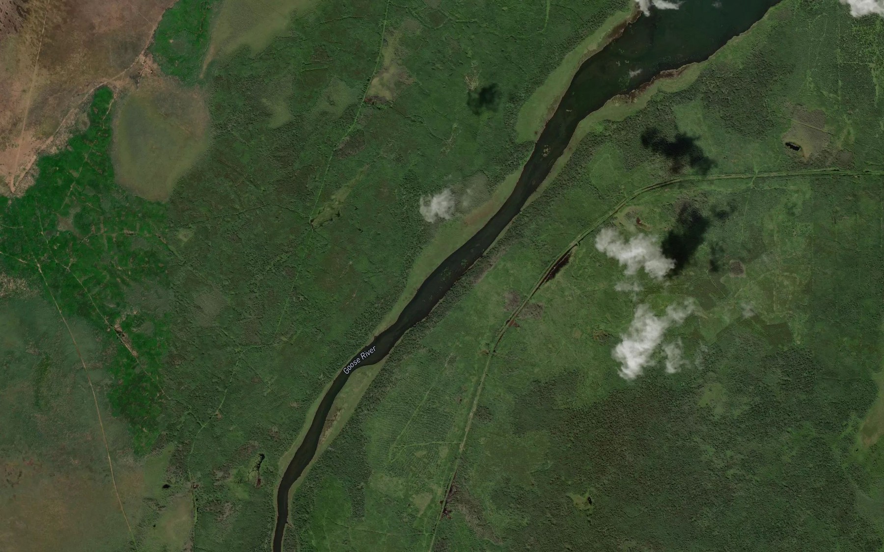 Satellite map of the Two Mile Rapids