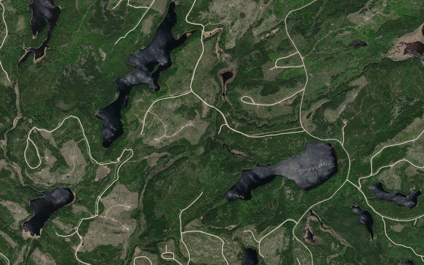 Satellite map of the Mold Creek