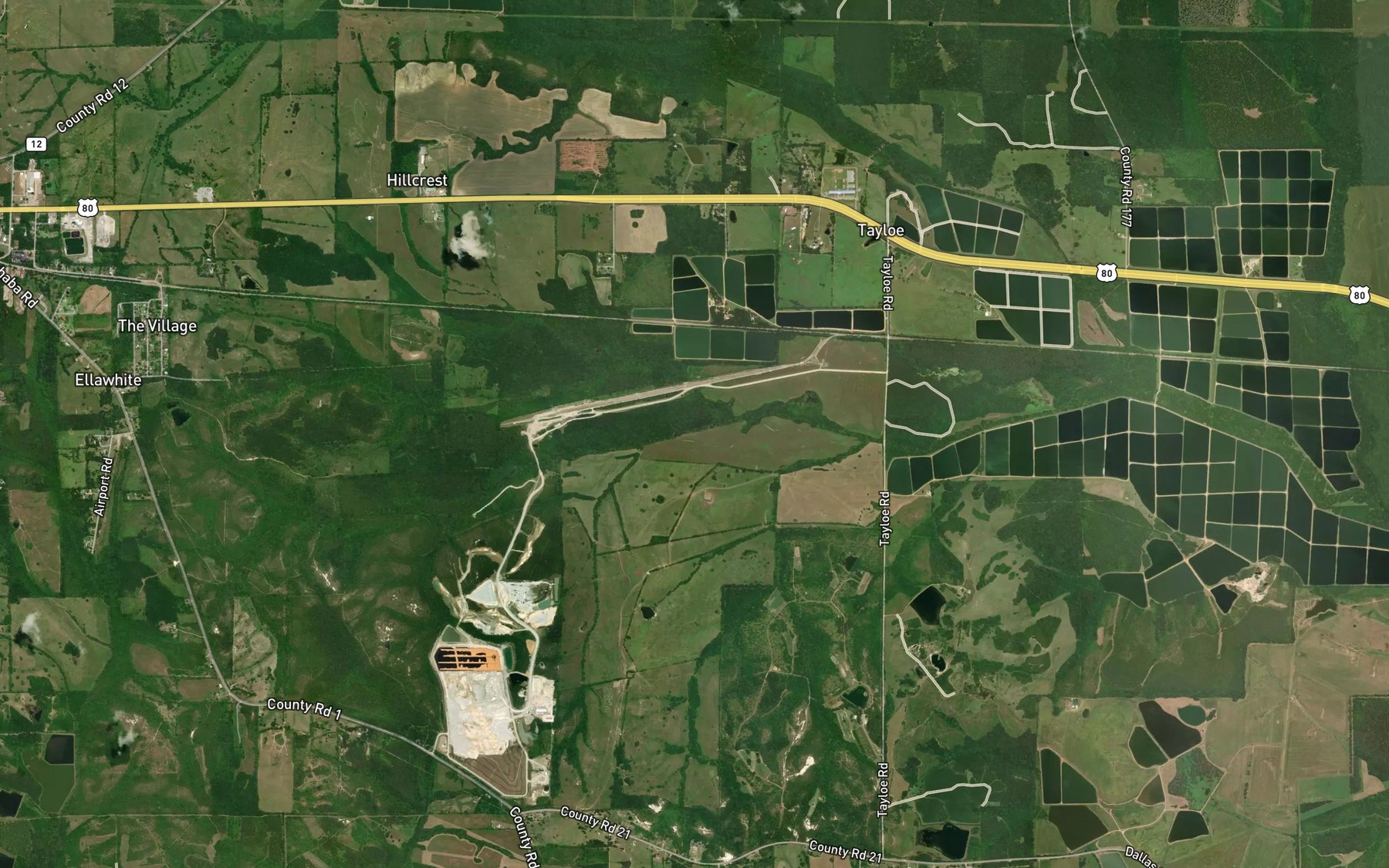 Satellite map of the Smiths Branch
