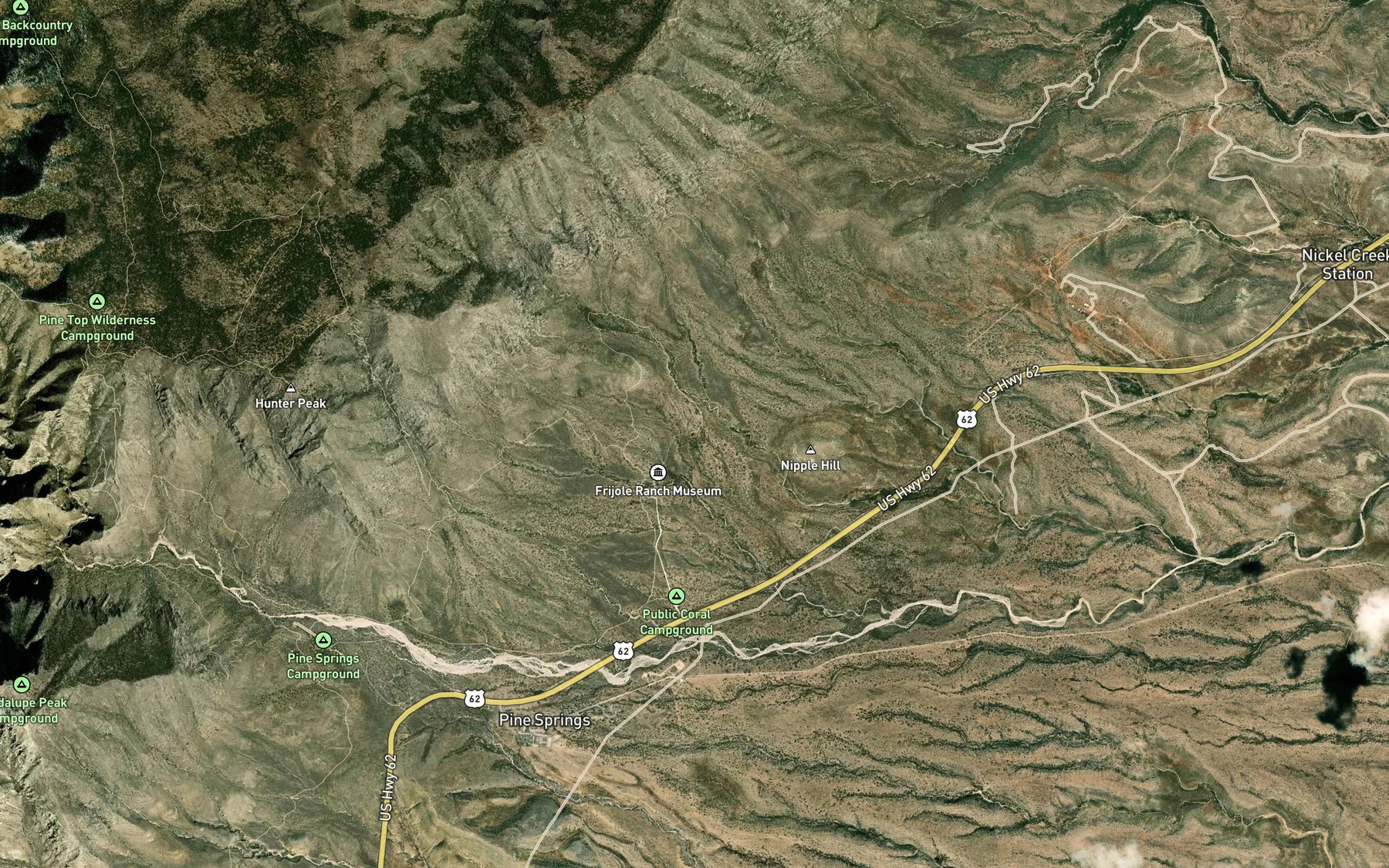 Satellite map of the Manzanita Spring