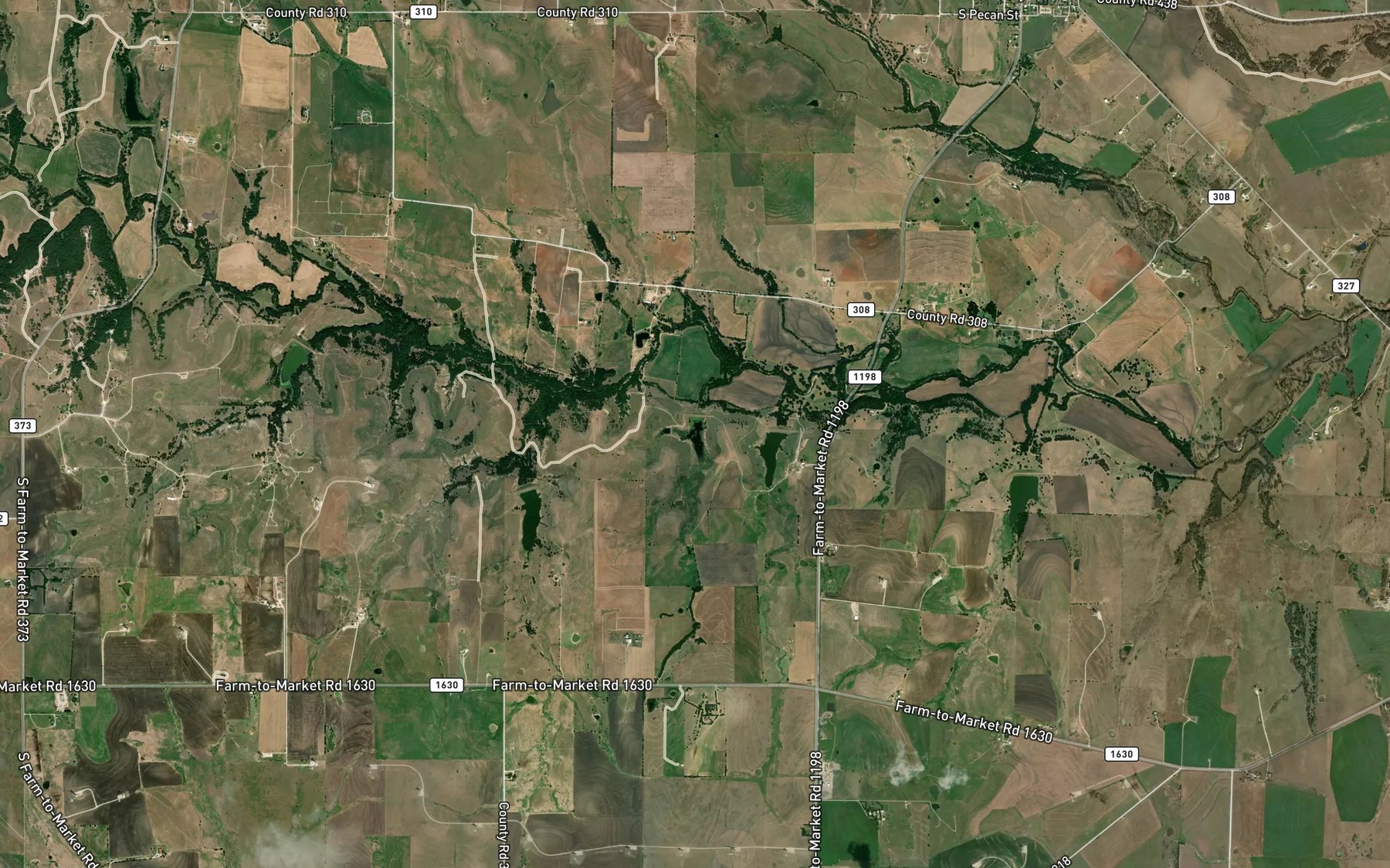 Satellite map of the Soil Conservation Service Site 61l Reservoir