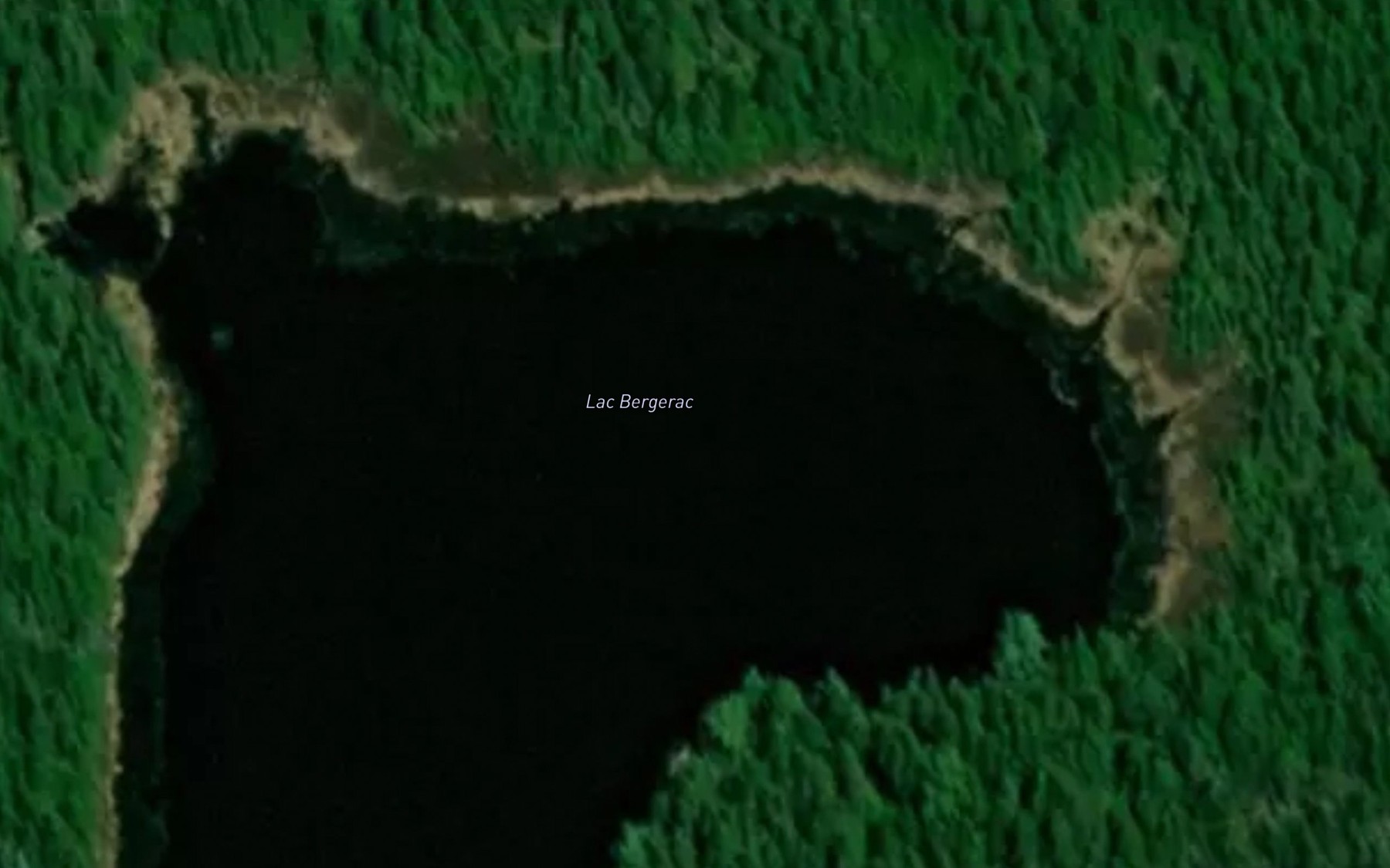 Satellite map of the Lac Bergerac