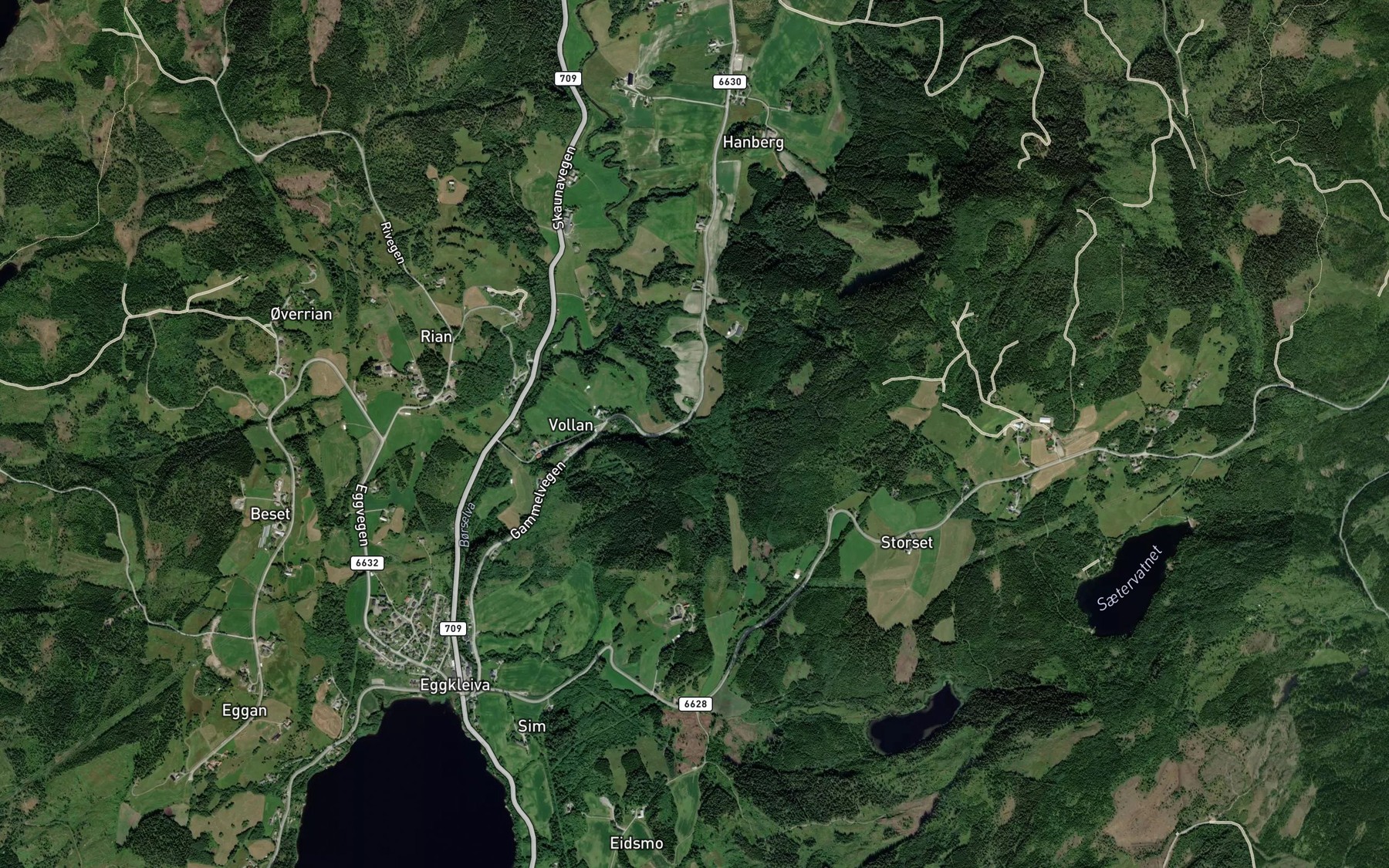 Satellite map of the Myrabekken