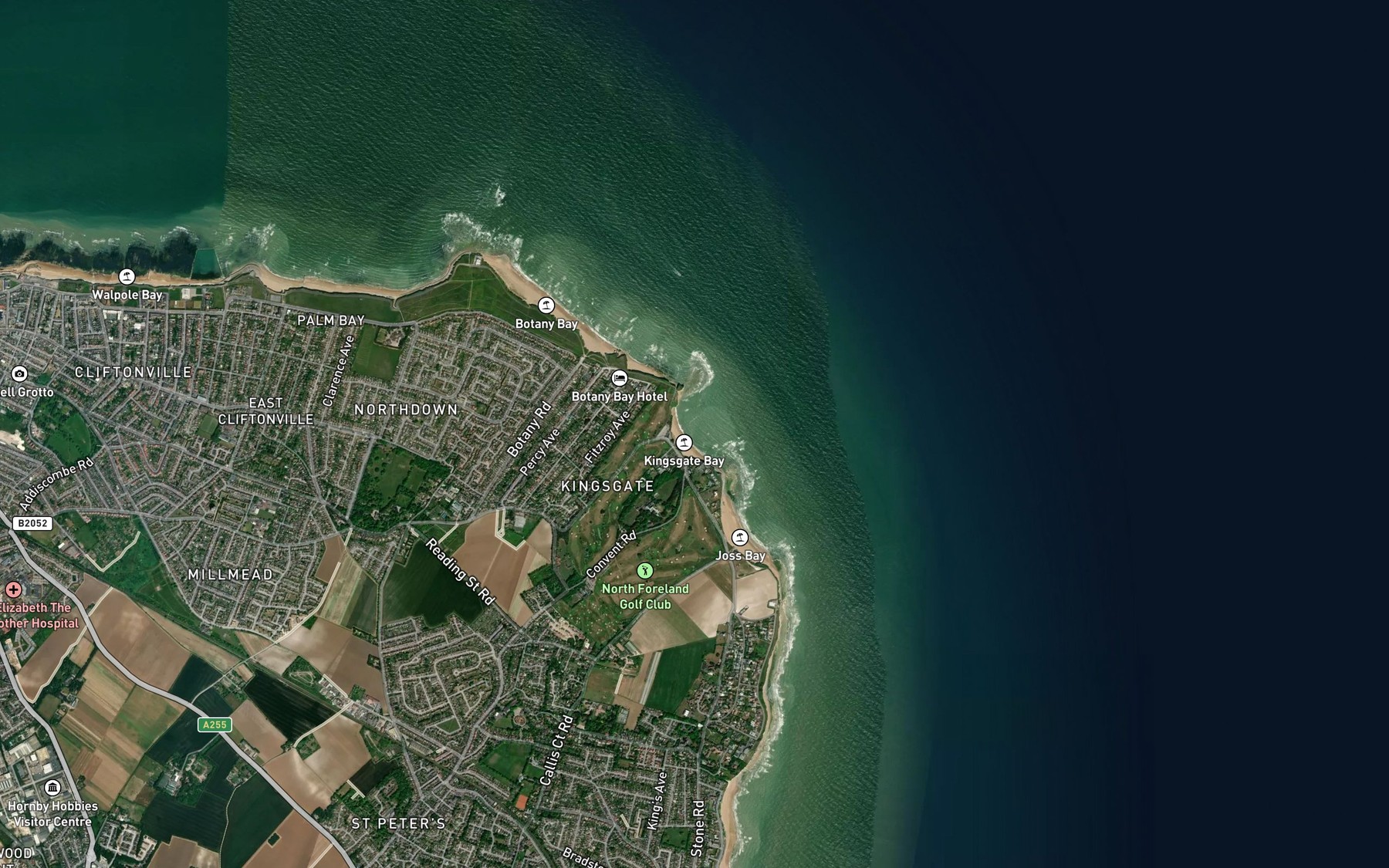 Satellite map of the Kingsgate Bay