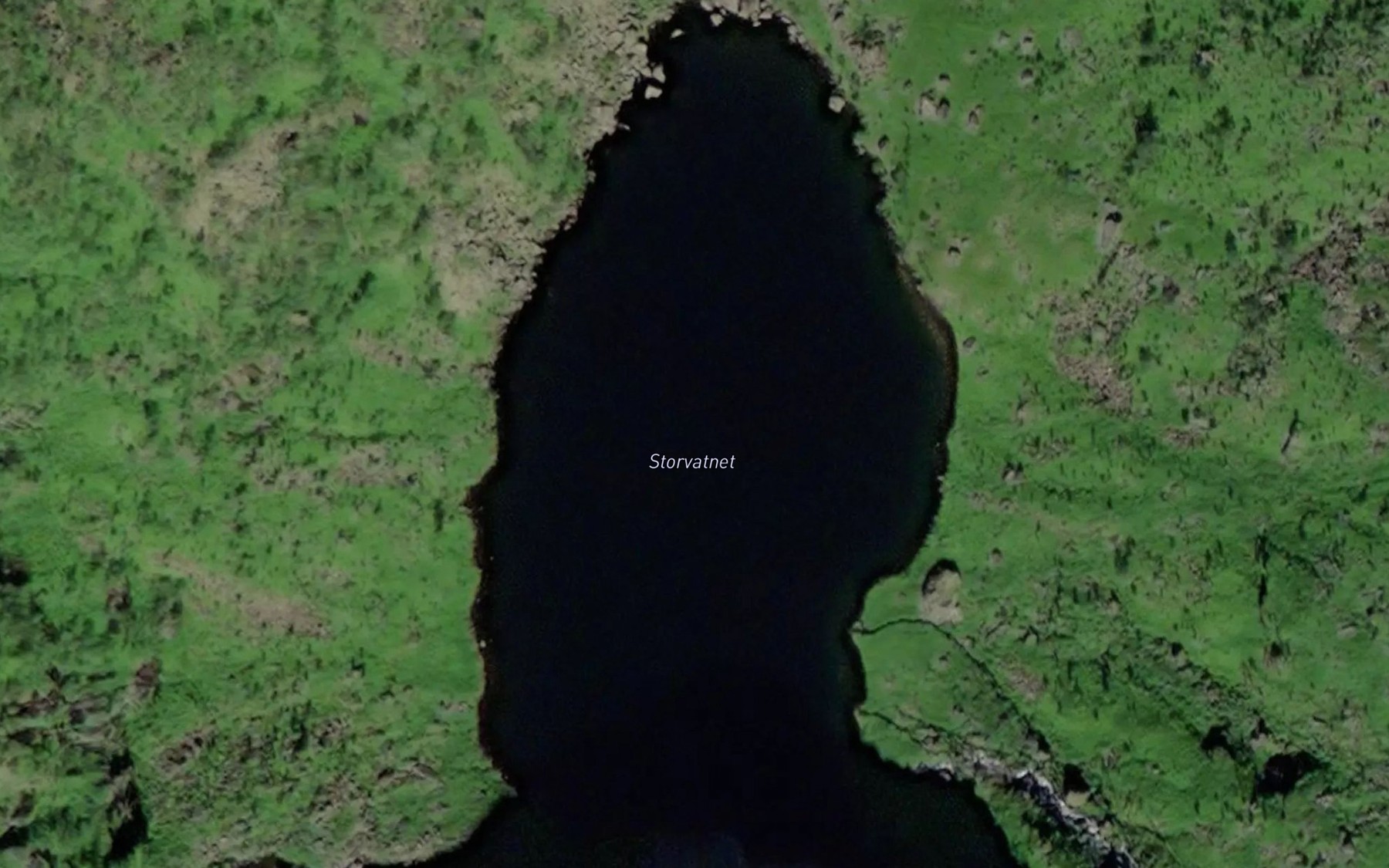Satellite map of the Storvatnet