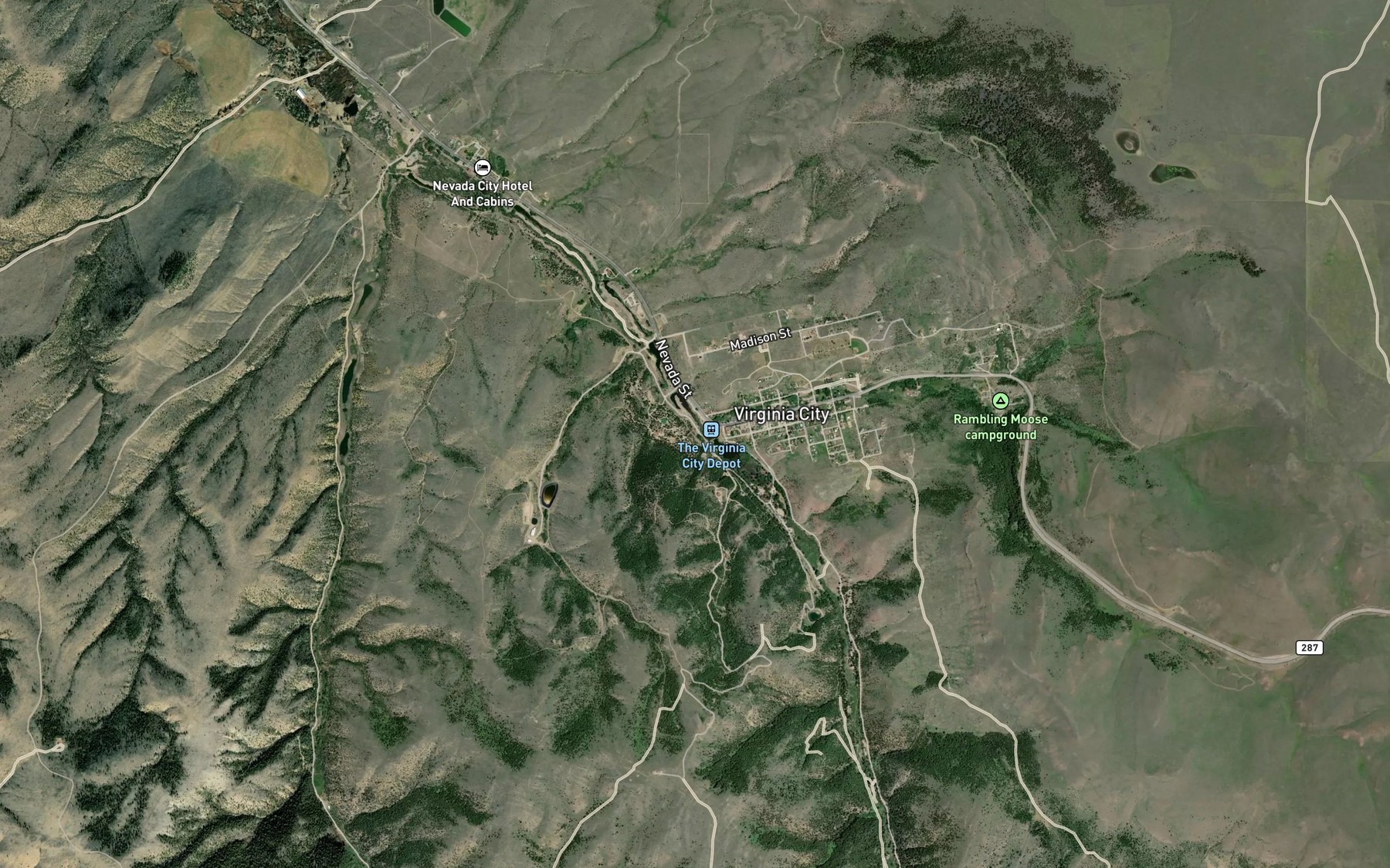 Satellite map of the Daylight Creek