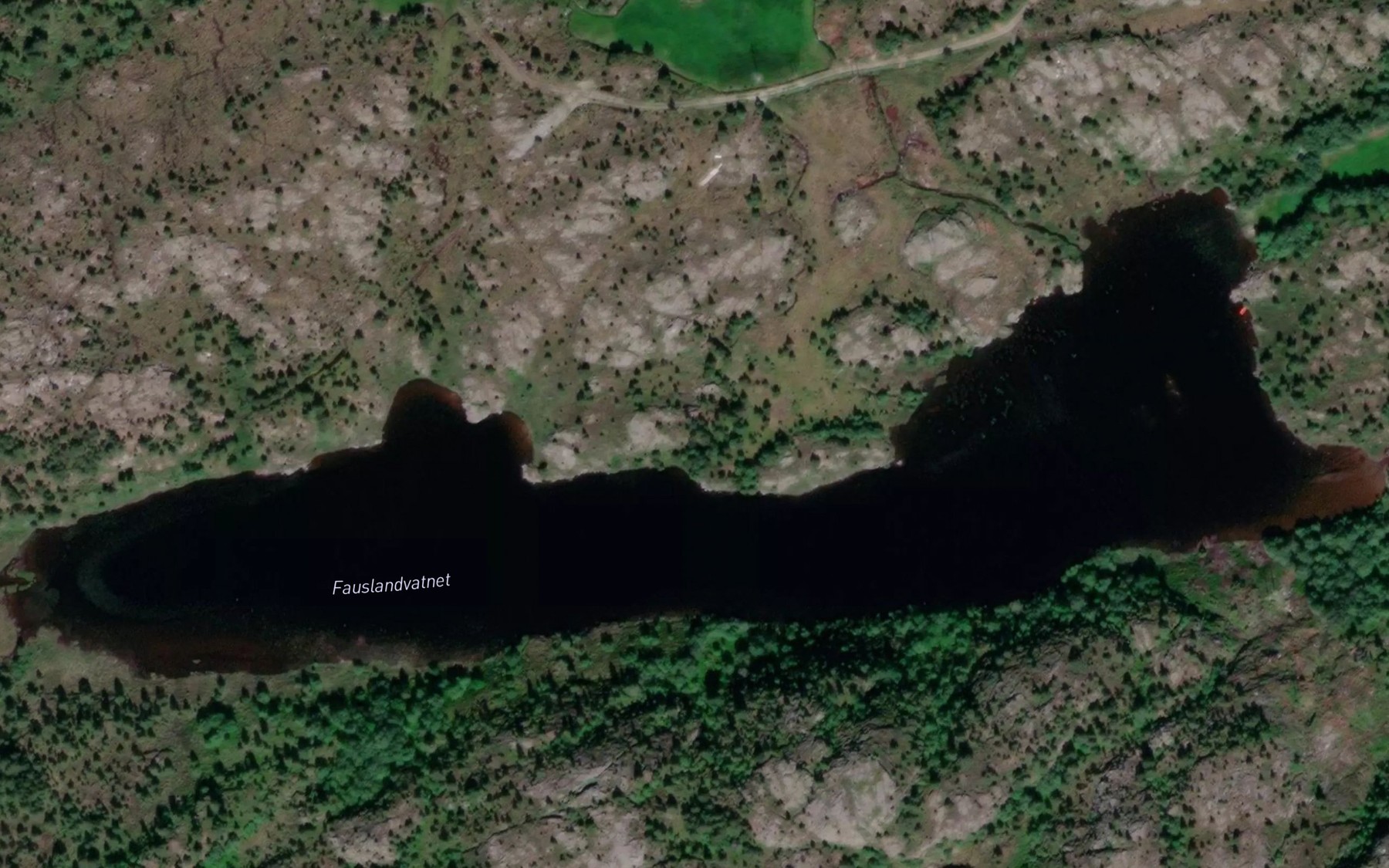 Satellite map of the Fauslandvatnet