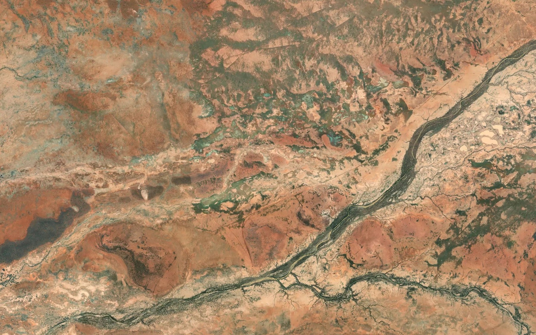 Satellite map of the Ironpot Creek