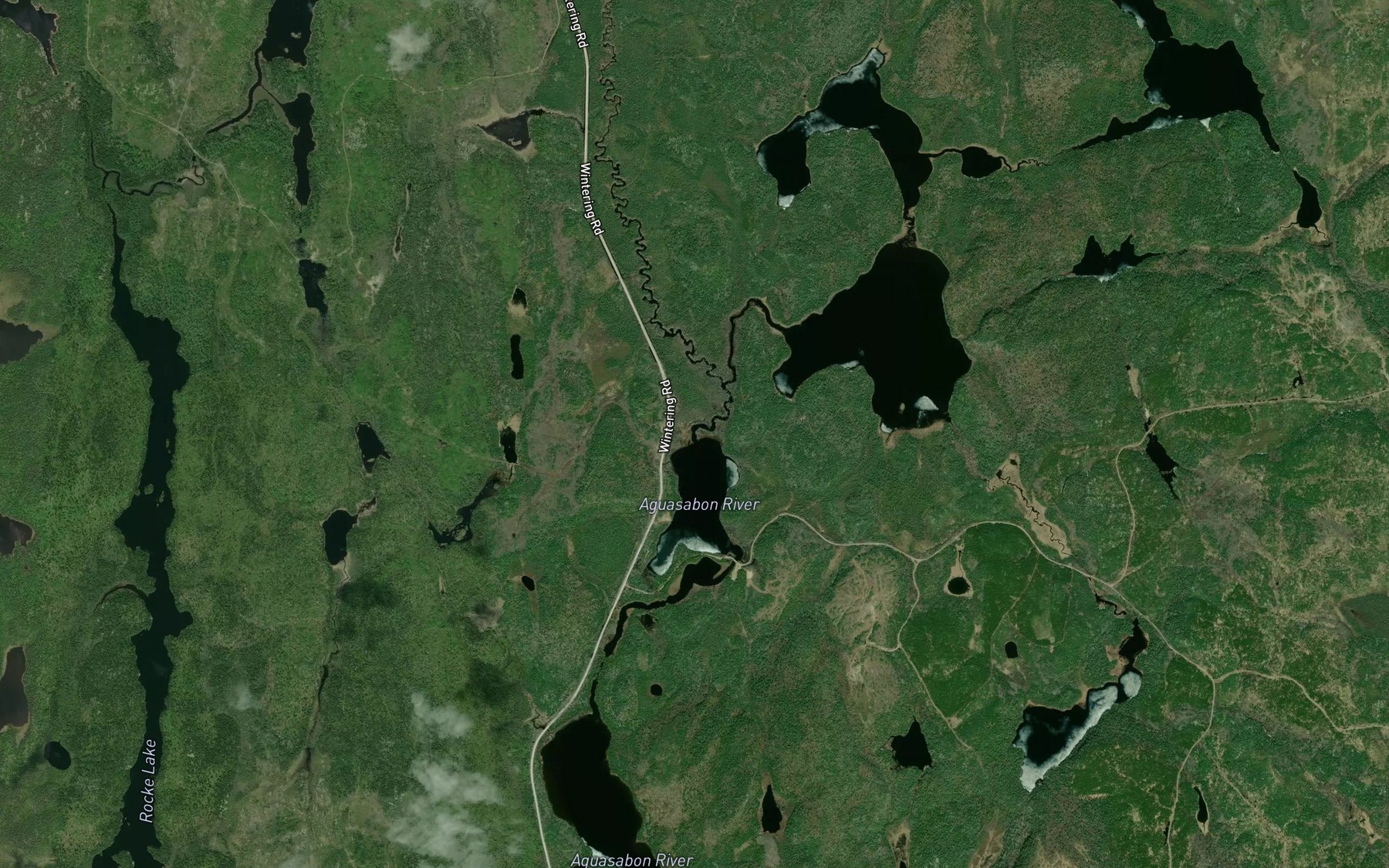 Satellite map of the Rocke Creek