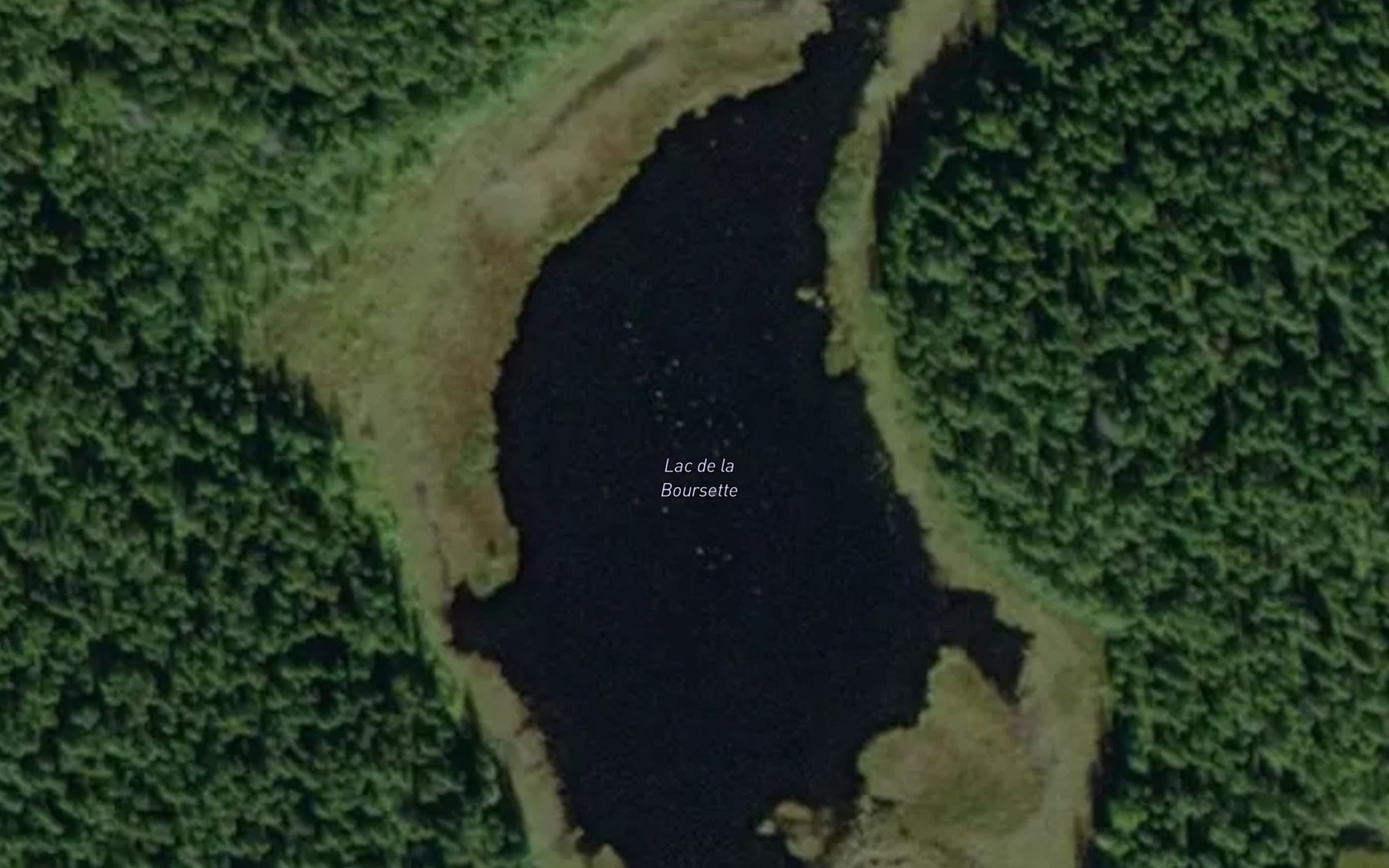 Satellite map of the Lac de la Boursette