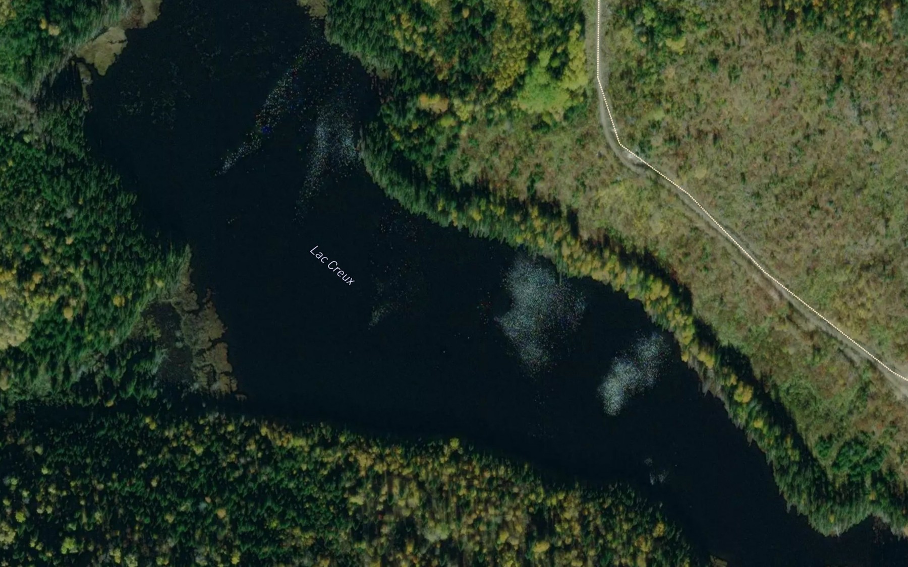Satellite map of the Lac Creux