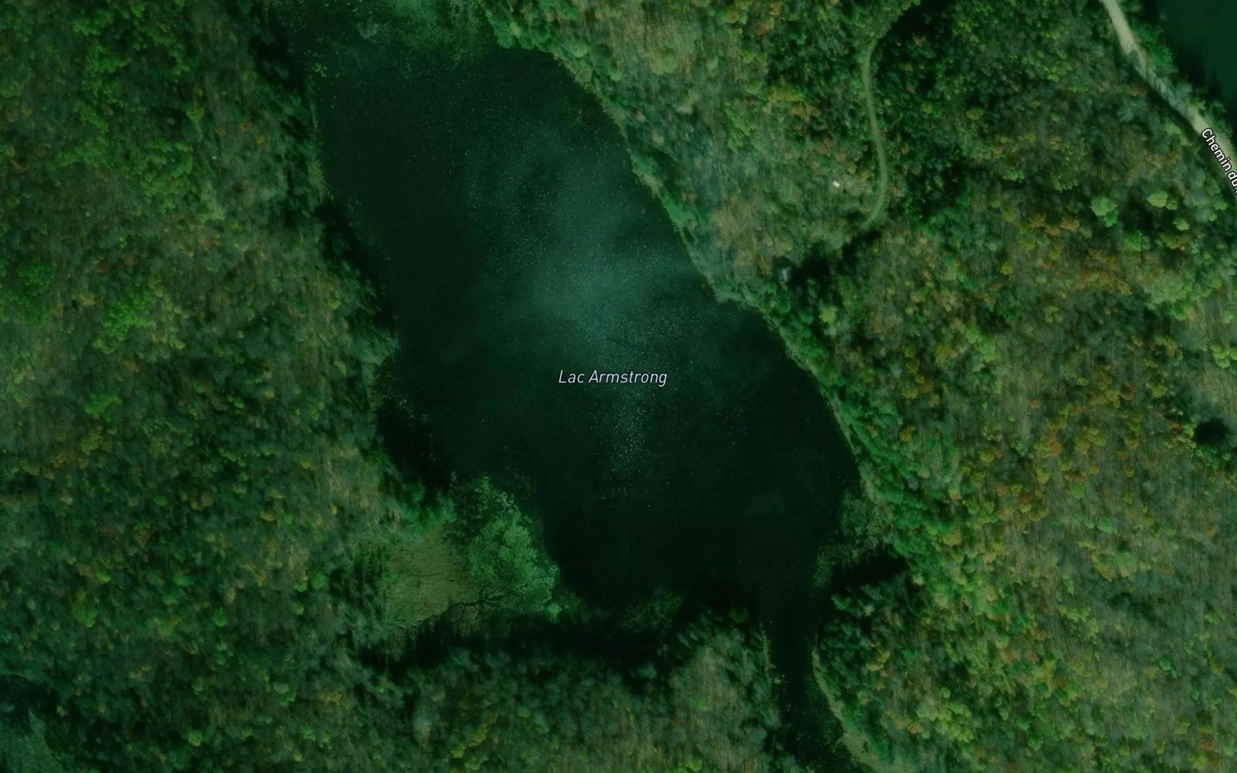 Satellite map of the Lac Armstrong