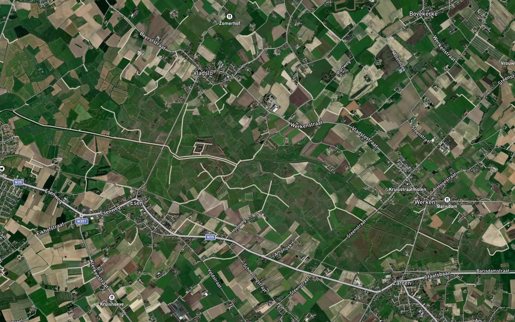 Satellite map of the Zarrenbeek