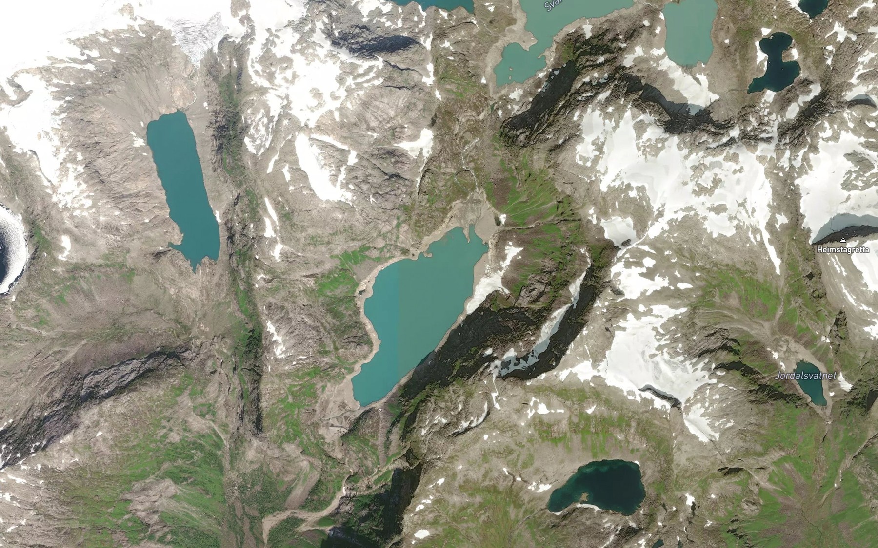 Satellite map of the Svartevassvatn