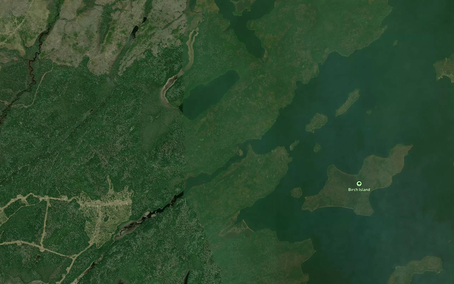 Satellite map of the Bear Creek