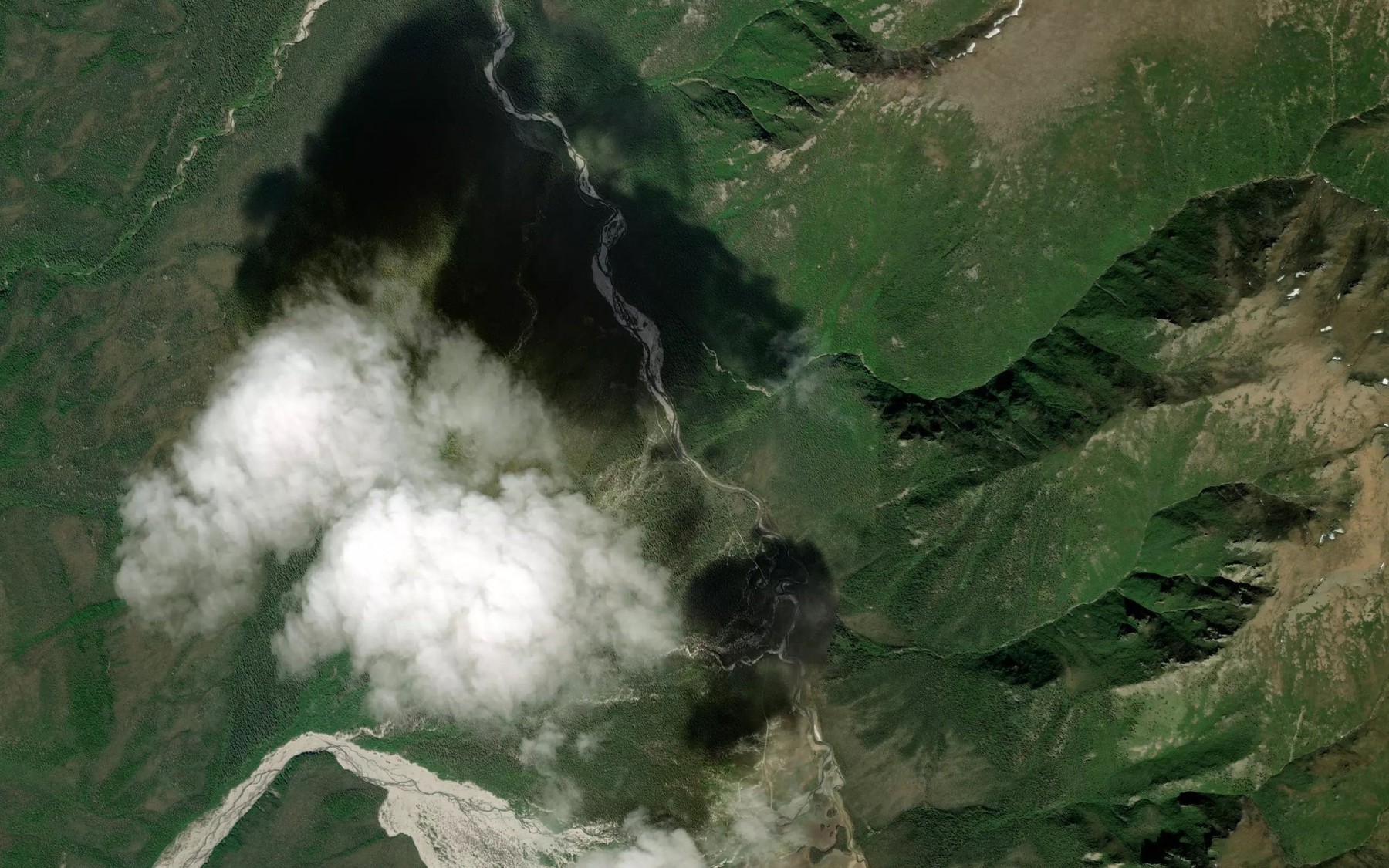 Satellite map of the Pegmatite Creek