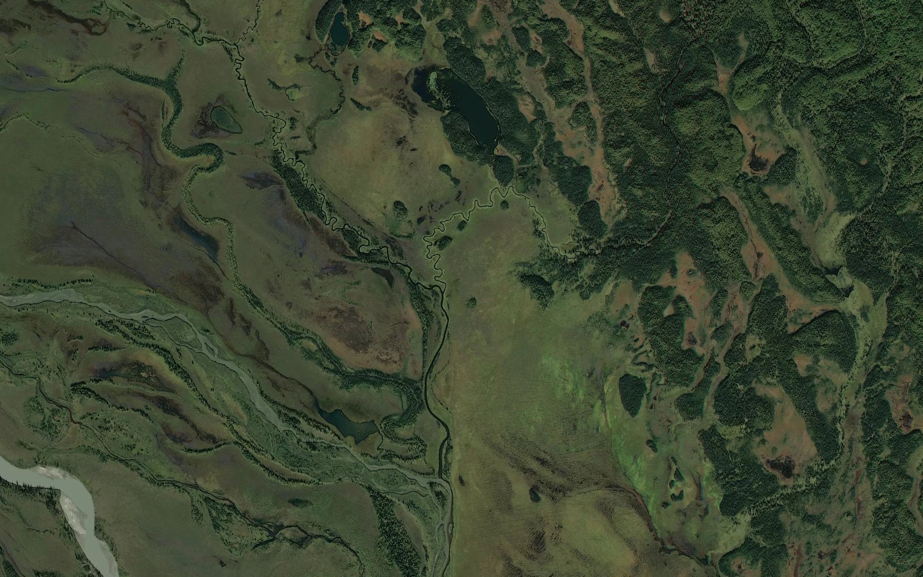 Satellite map of the Hungryman Creek