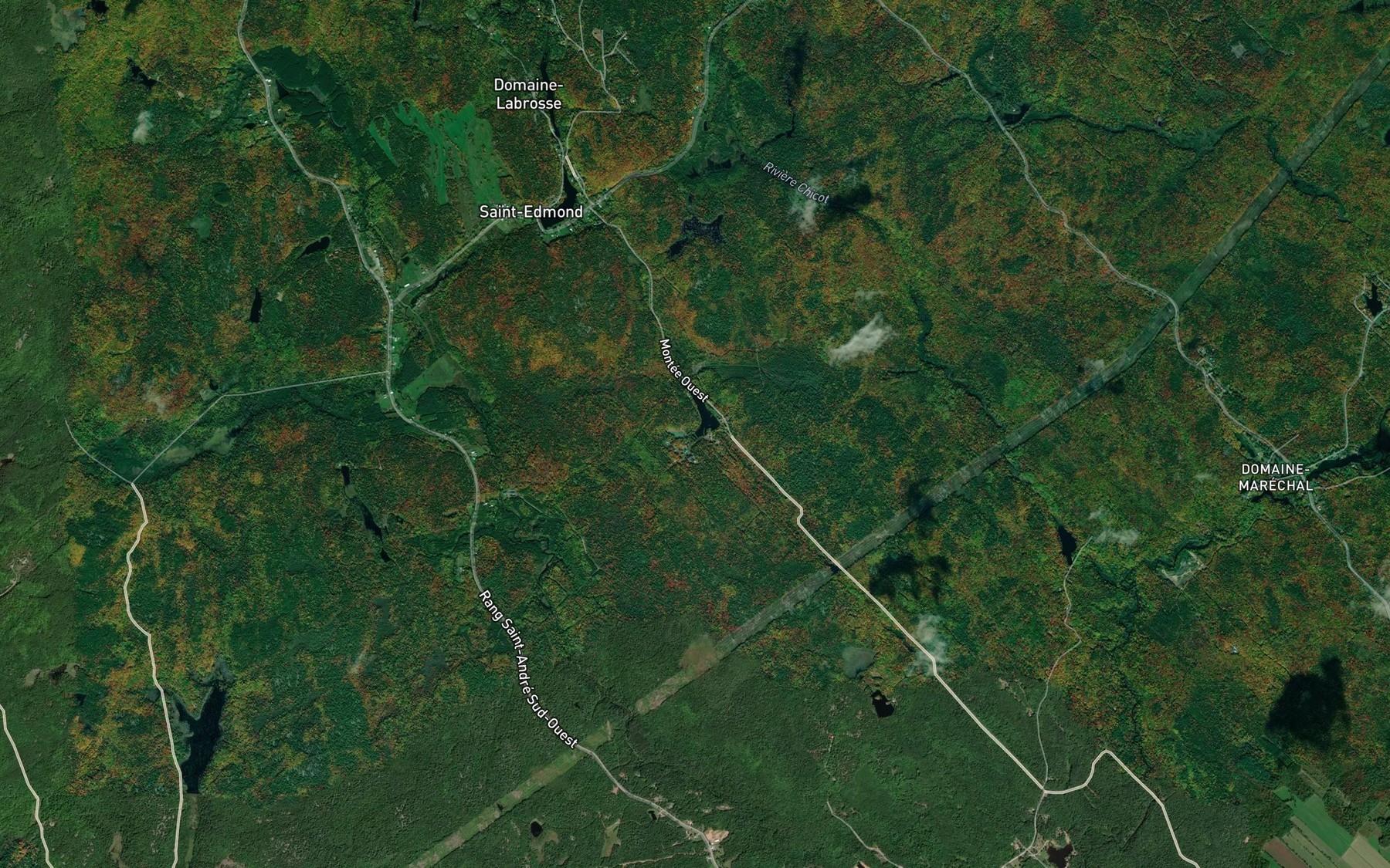 Satellite map of the Lac Laporte