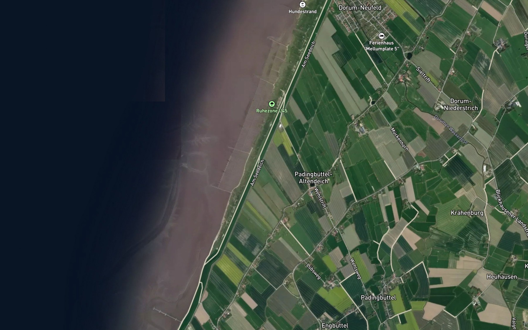 Satellite map of the Padingbutteler Wasserlose