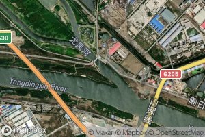 Satellite map of the Longfeng He