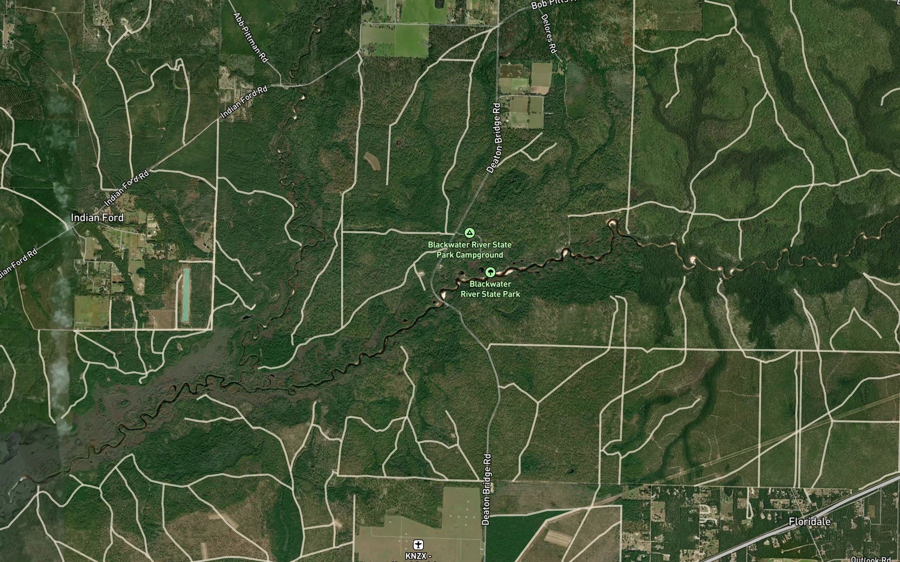 Satellite map of the Green Branch