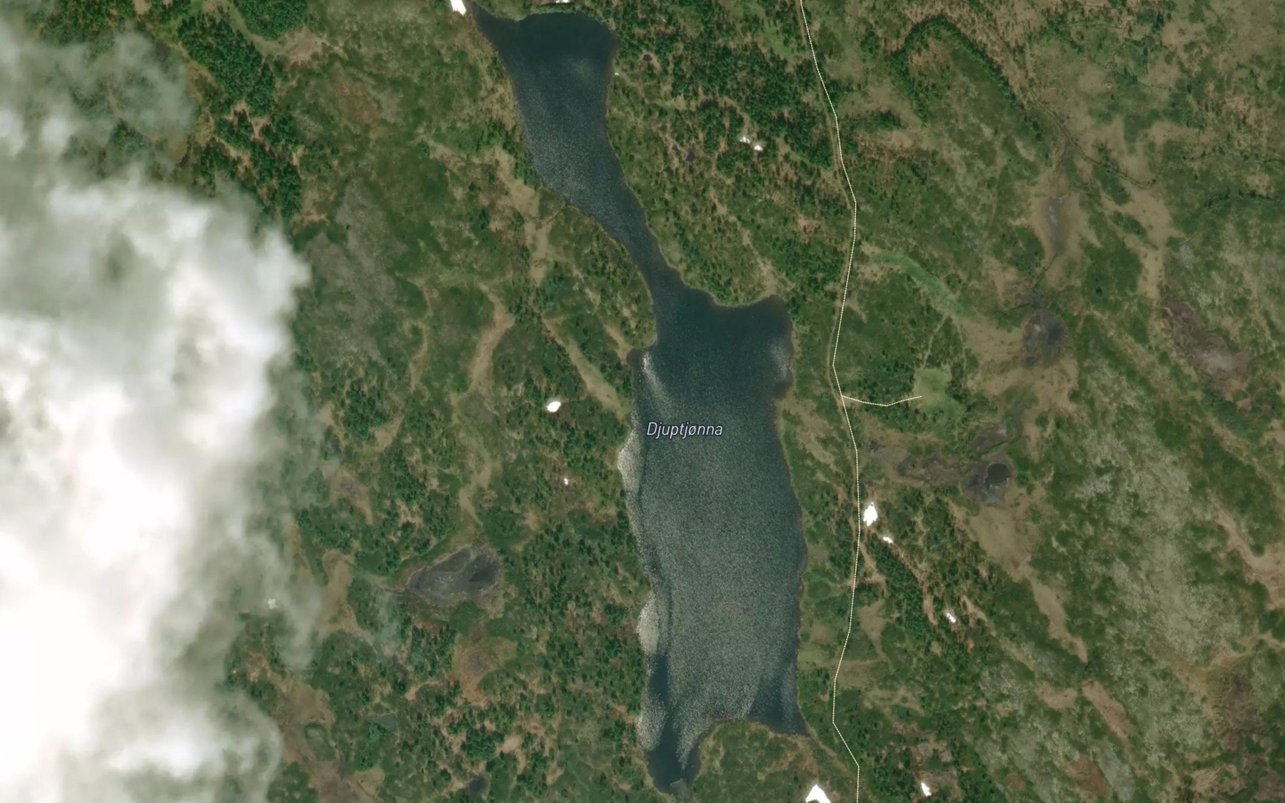 Satellite map of the Djuptjorna