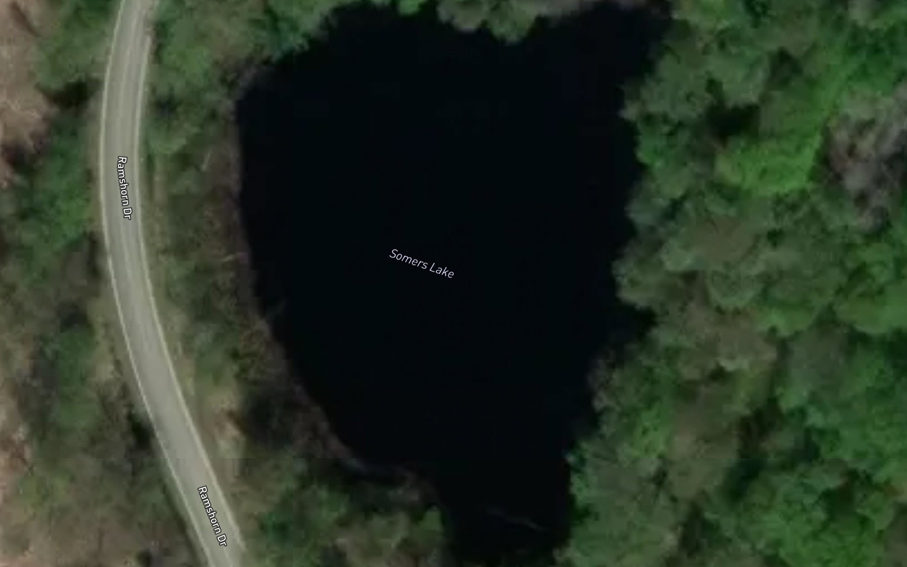 Satellite map of the Somers Lake