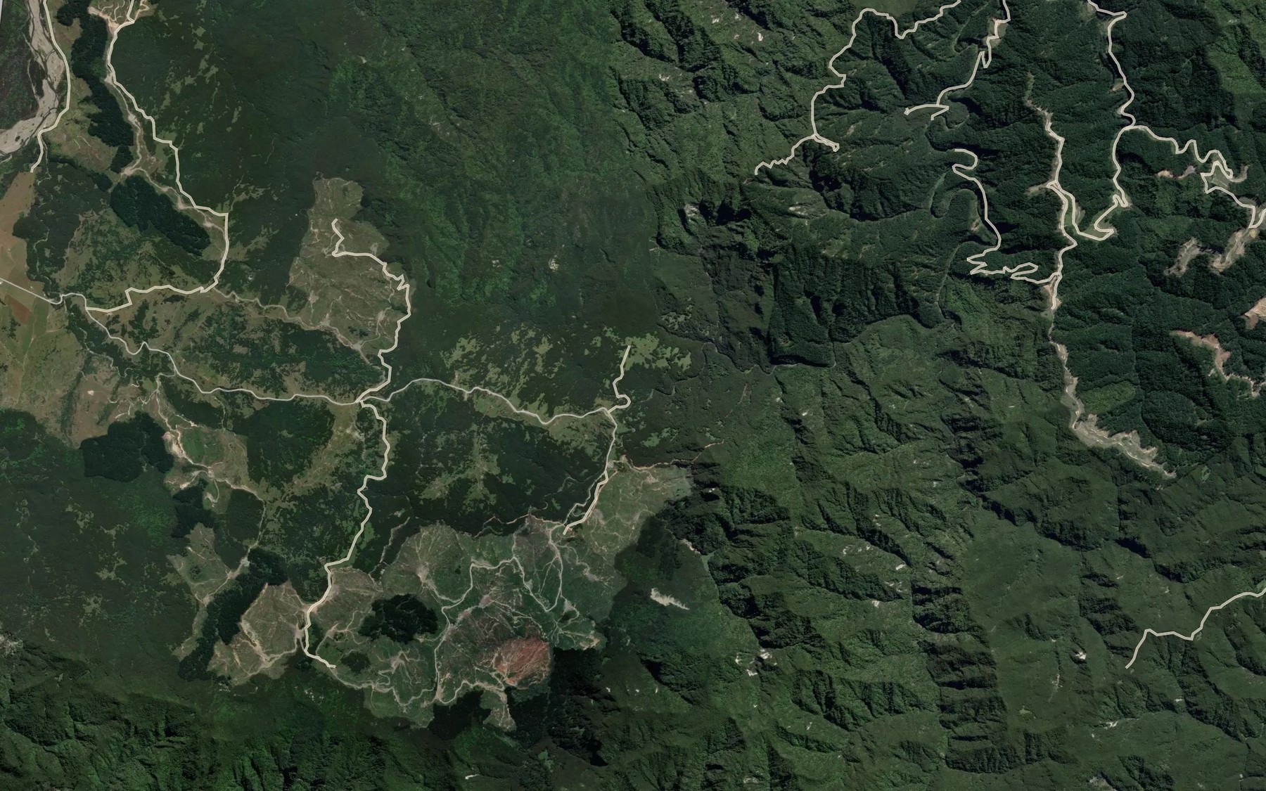 Satellite map of the Orutua Stream