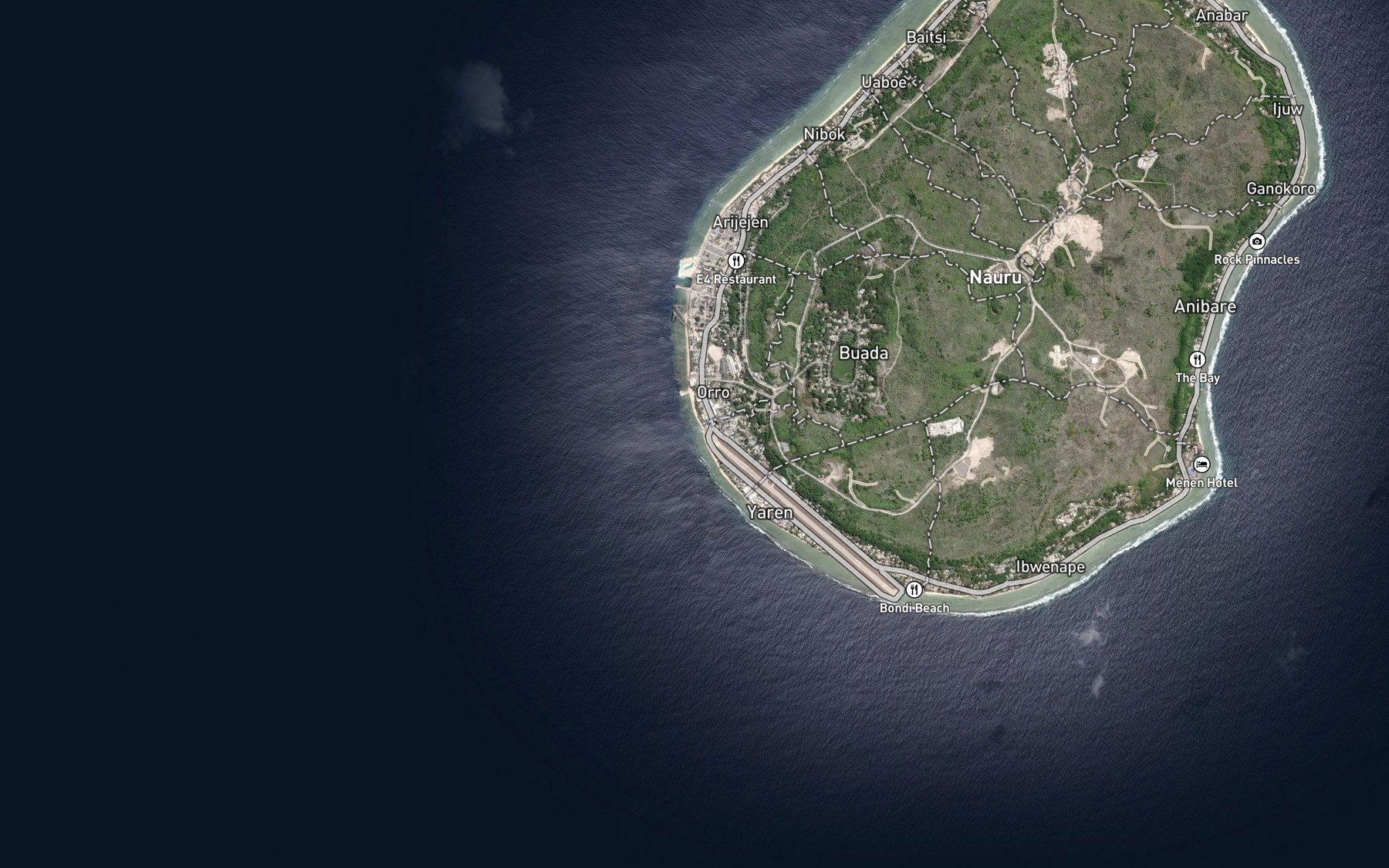 Satellite map of the Gabrab Blasted Reef Pass