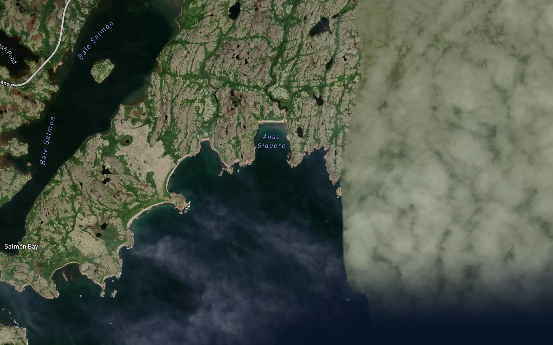 Satellite map of the Anse Giguere