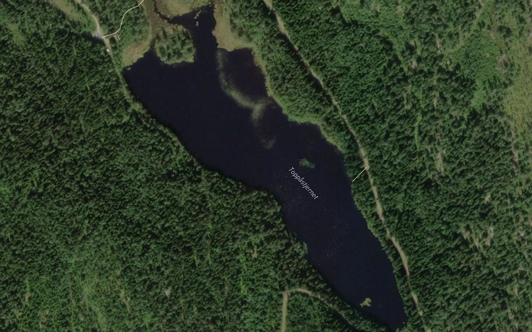 Satellite map of the Toppastjernet